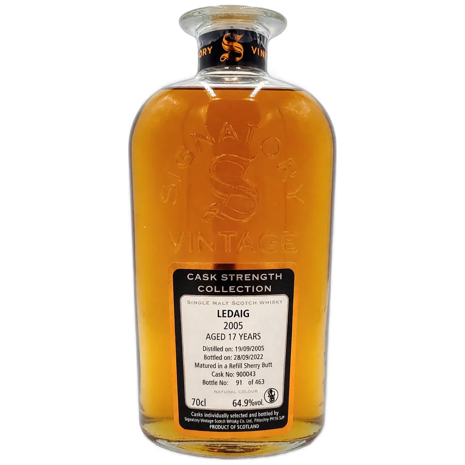 Ledaig 17 Years Old 2005 Cask Strength Collection Signatory Vintage Cask Nr. 900043
