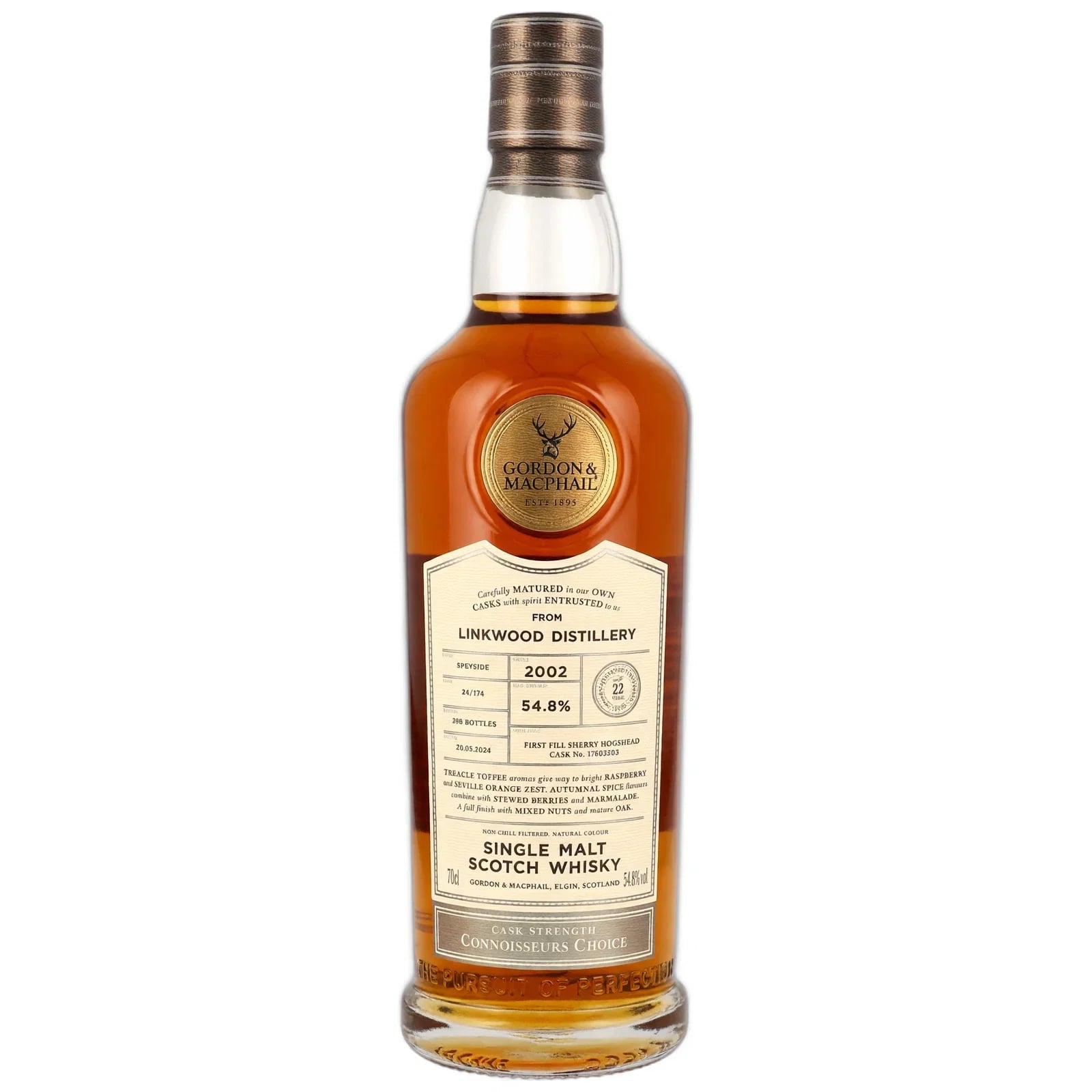 Linkwood 22 Years Old 2002 Connoisseurs Choice Cask Strength Gordon & Macphail Cask Nr. 17603503