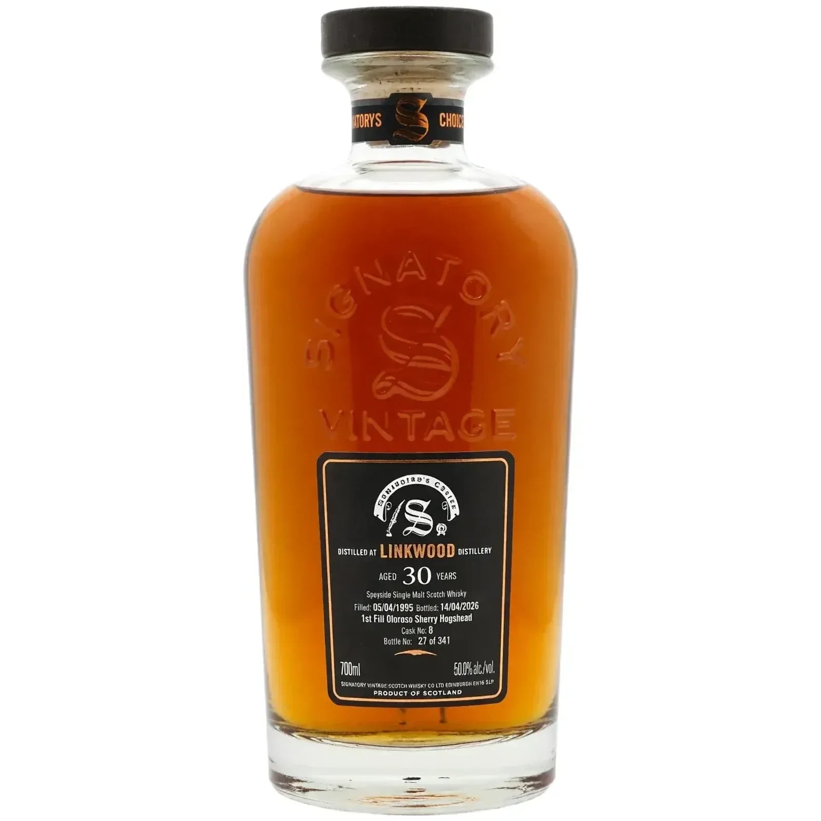 Linkwood 30 Years Old 1995 Cask Strength Collection Symington’s Choice Signatory Vintage Cask 8