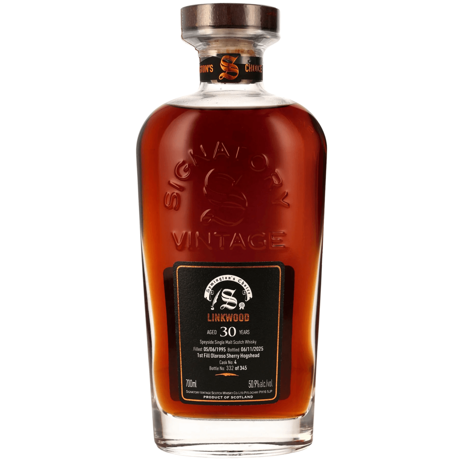 Linkwood 30 Years Old 1995 Symington's Choice Signatory Vintage Cask Nr.4