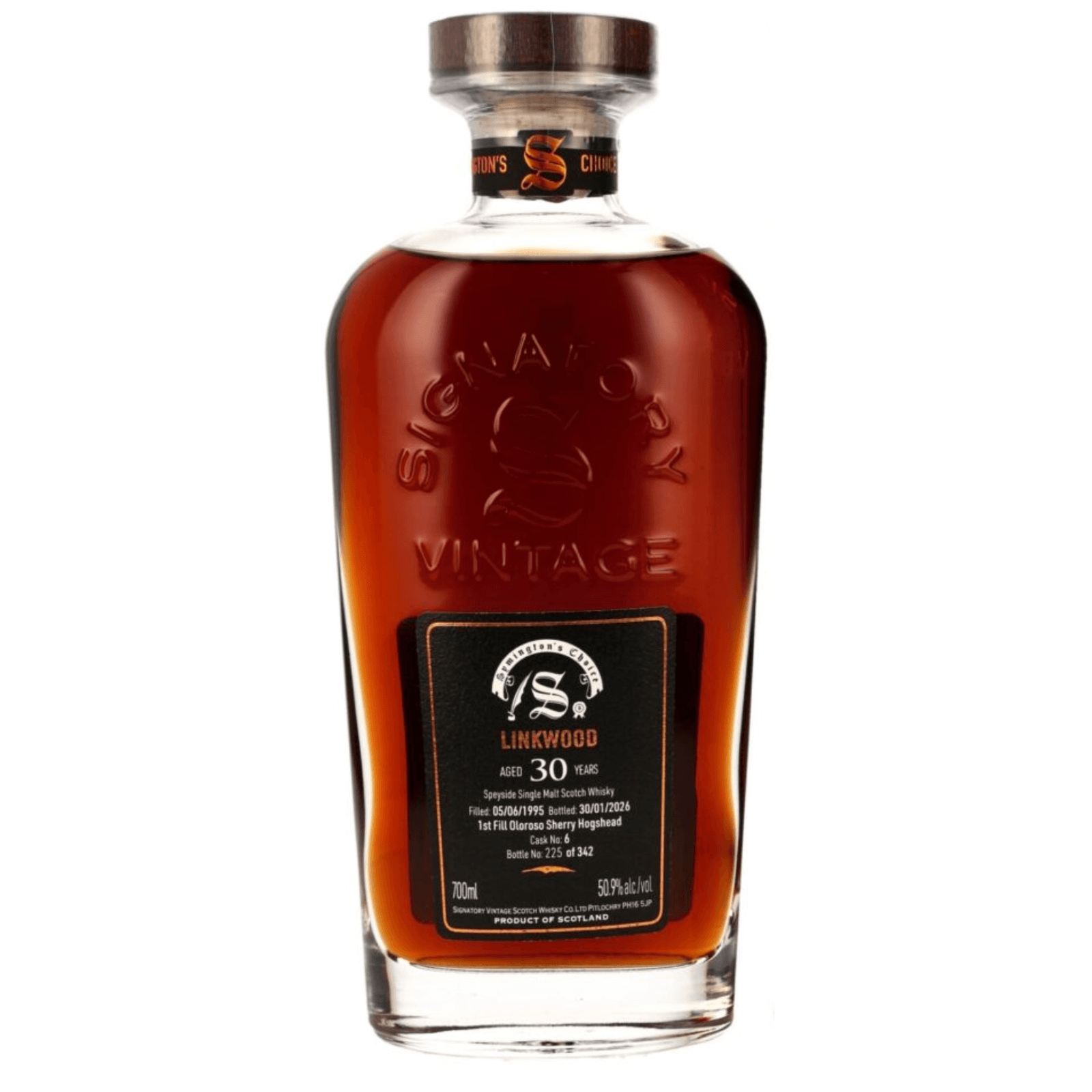 Linkwood 30 Years Old 1995 Symington'S Choice Signatory Vintage Cask Nr.6