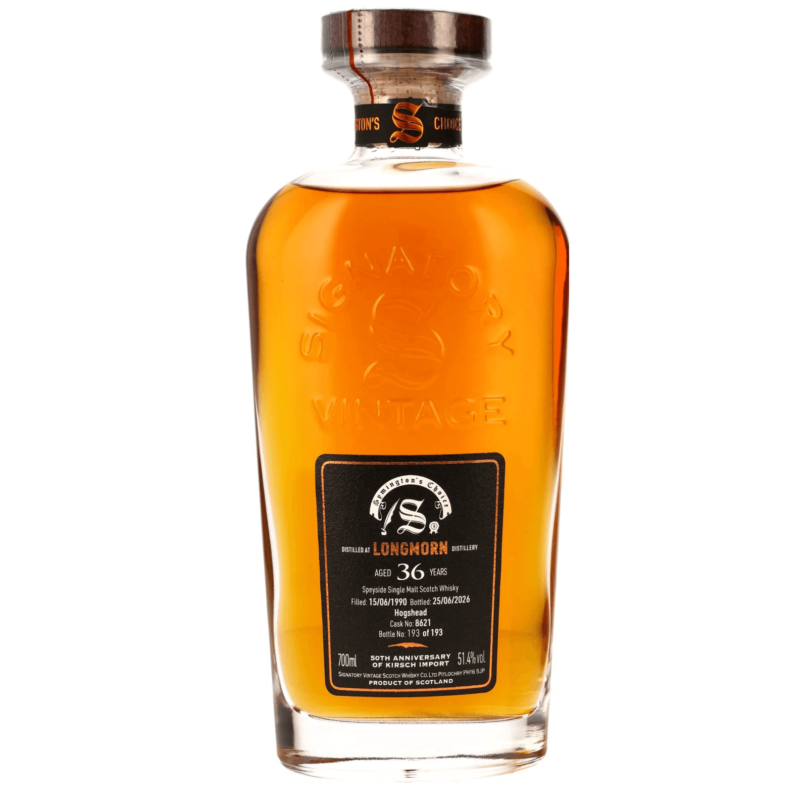 Longmorn 36 Years Old 1990 Symingtons Choice Signatory Vintage Cask Nr.8621