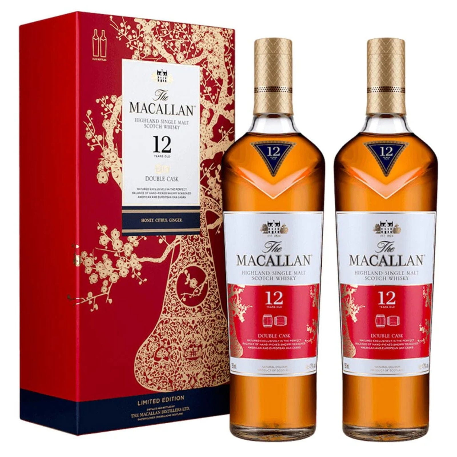 Macallan 12 Years Old Double Cask Matured Lunar New Year - Year Of The Pig 2019 Twin Pack