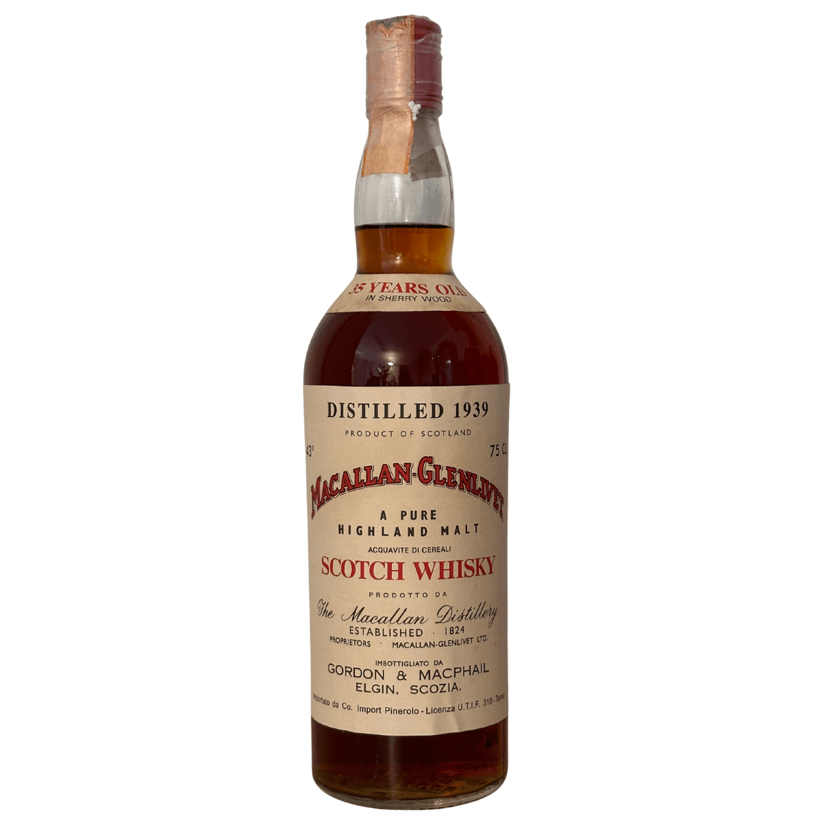 Macallan 35 Years Old 1939 Gordon & MacPhail Pure Highland Malt 75cl