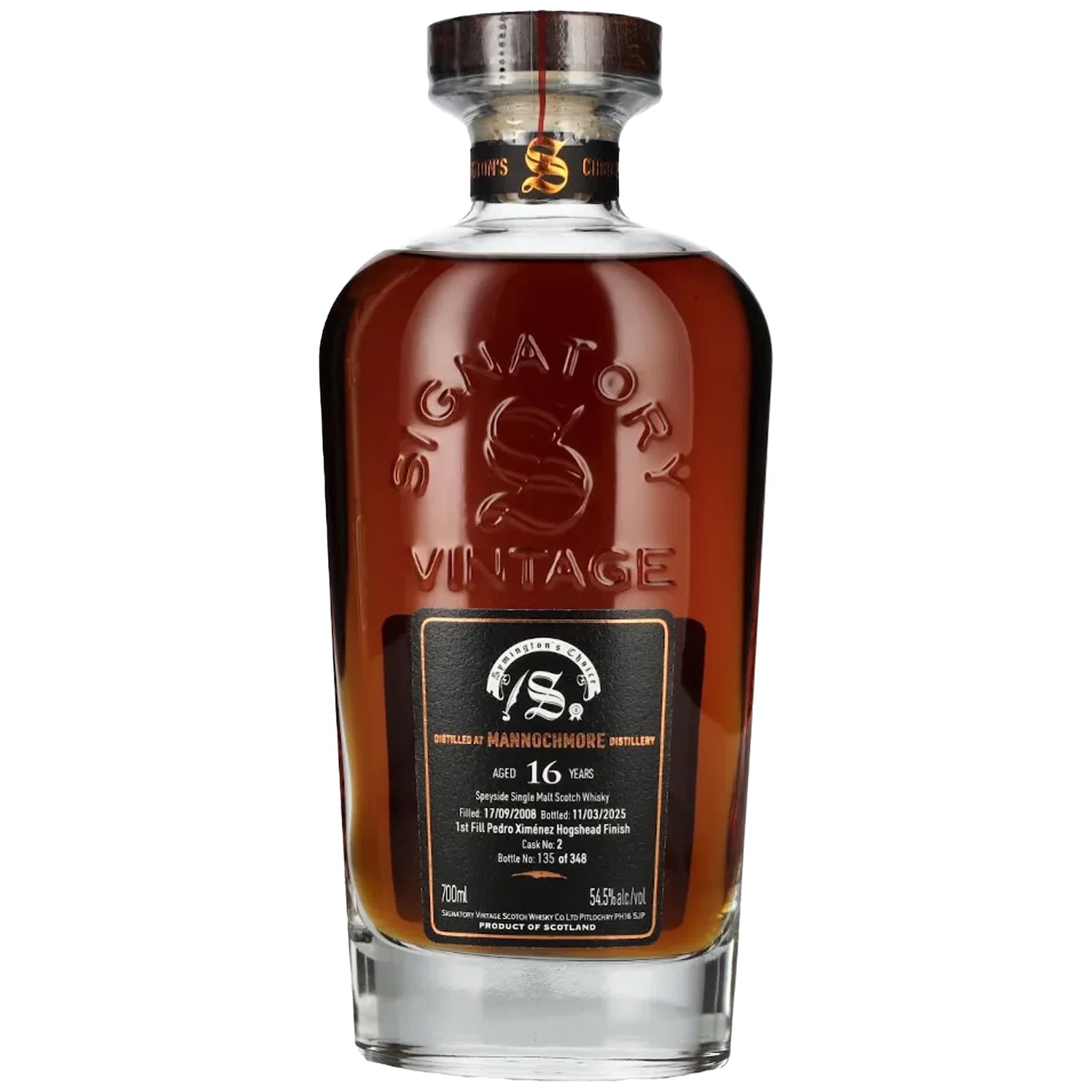 Mannochmore 16 Years Old 2008 Cask Strength Collection Symington’s Choice Signatory Vintage 2