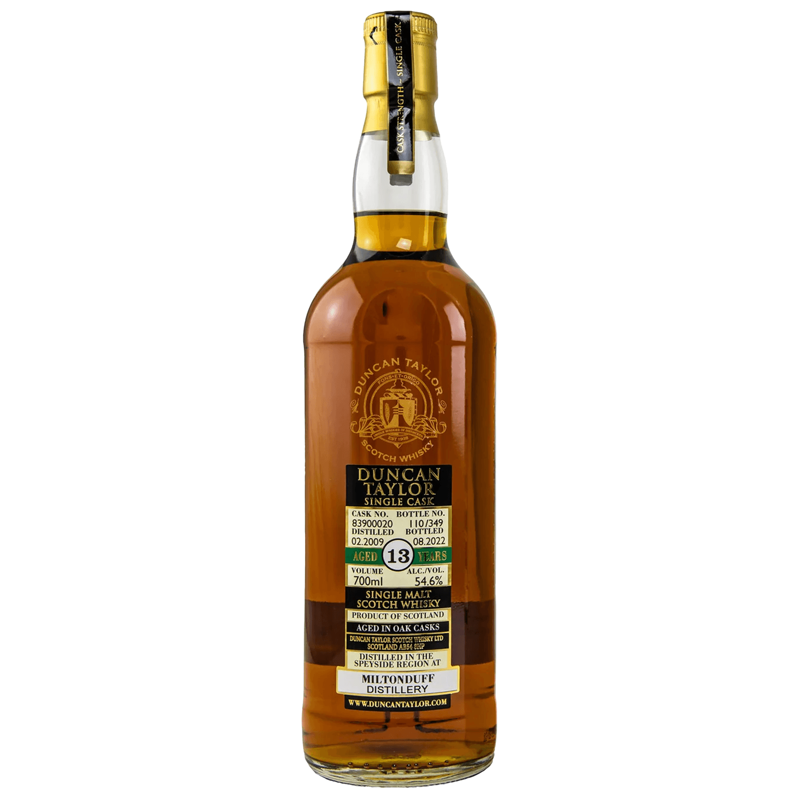 Miltonduff 13 Years Old 2009 Single Cask Duncan Taylor 83900020