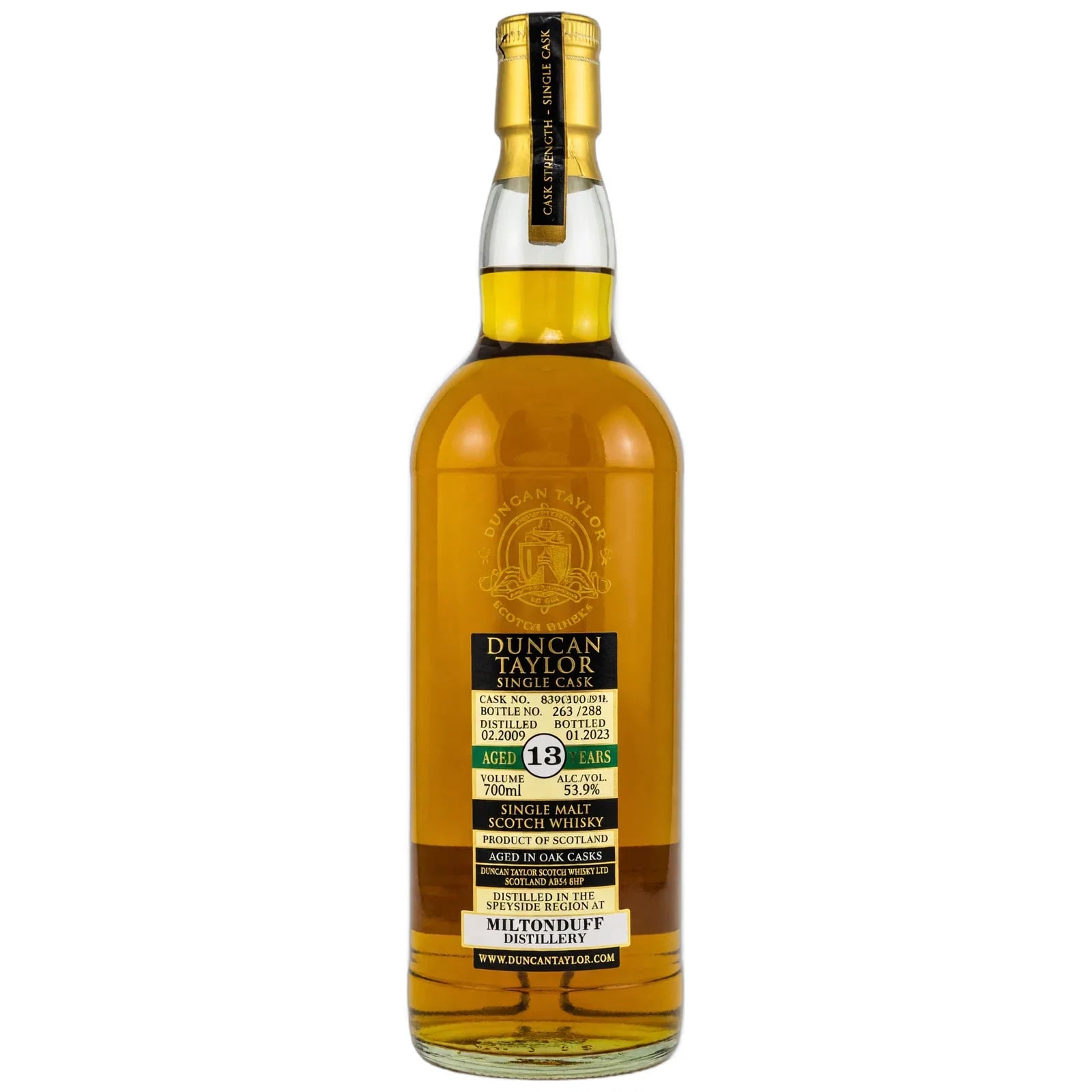 Miltonduff 13 Years Old 2009 Single Cask Duncan Taylor 839000191