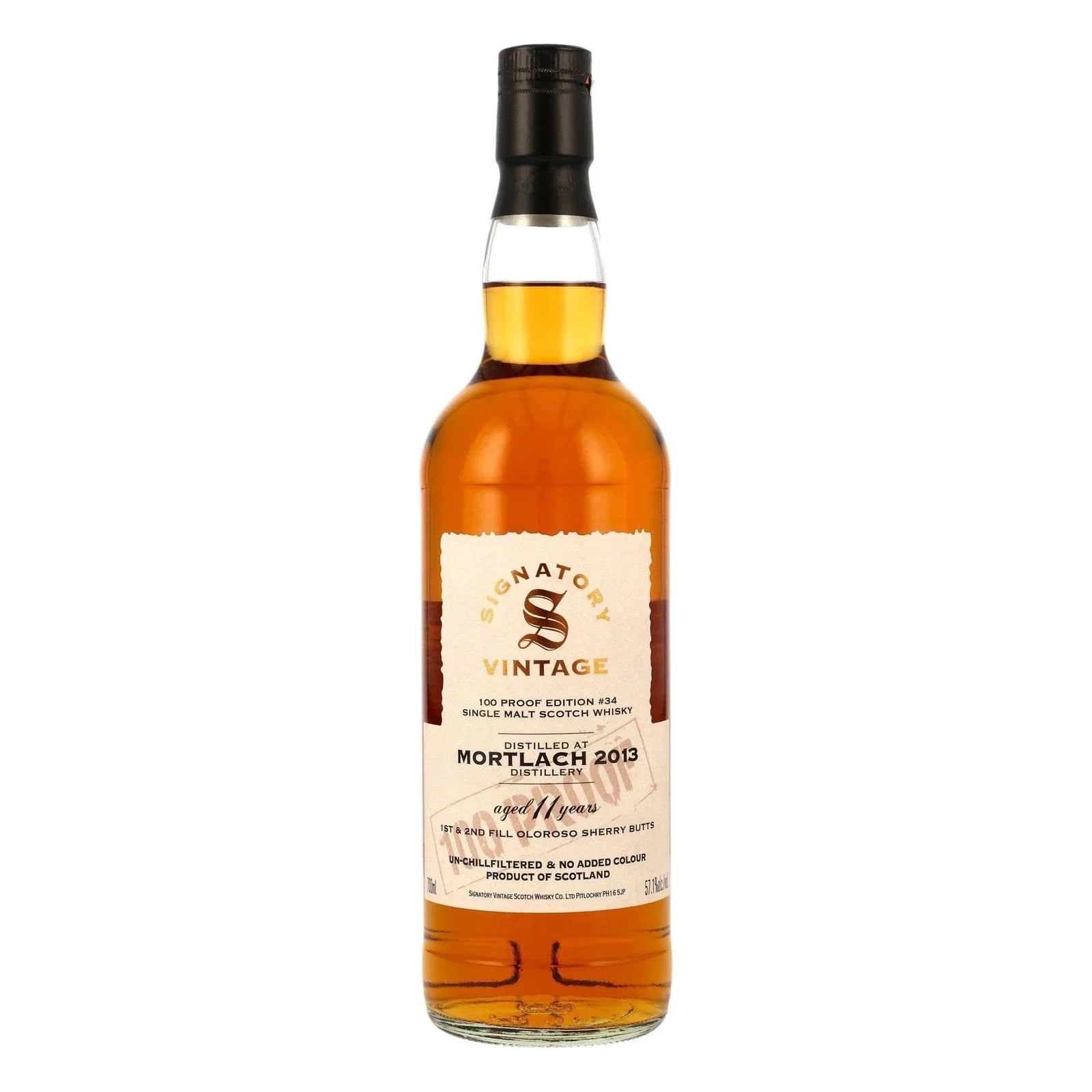 Mortlach 11 Years Old 2013 100 Proof Edition #34 Signatory Vintage