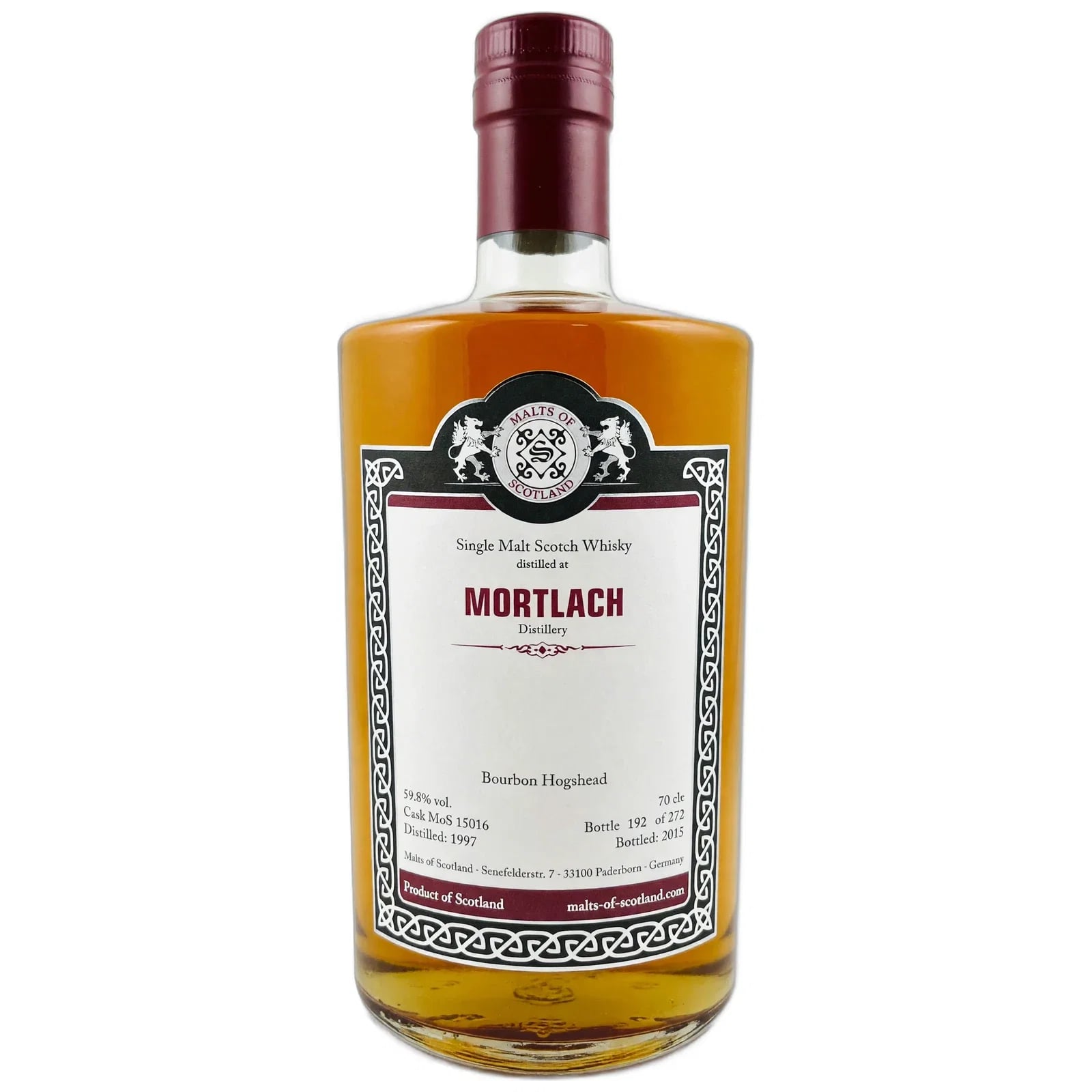 Mortlach 1997 Malts Of Scotland Cask Nr. MoS 15016
