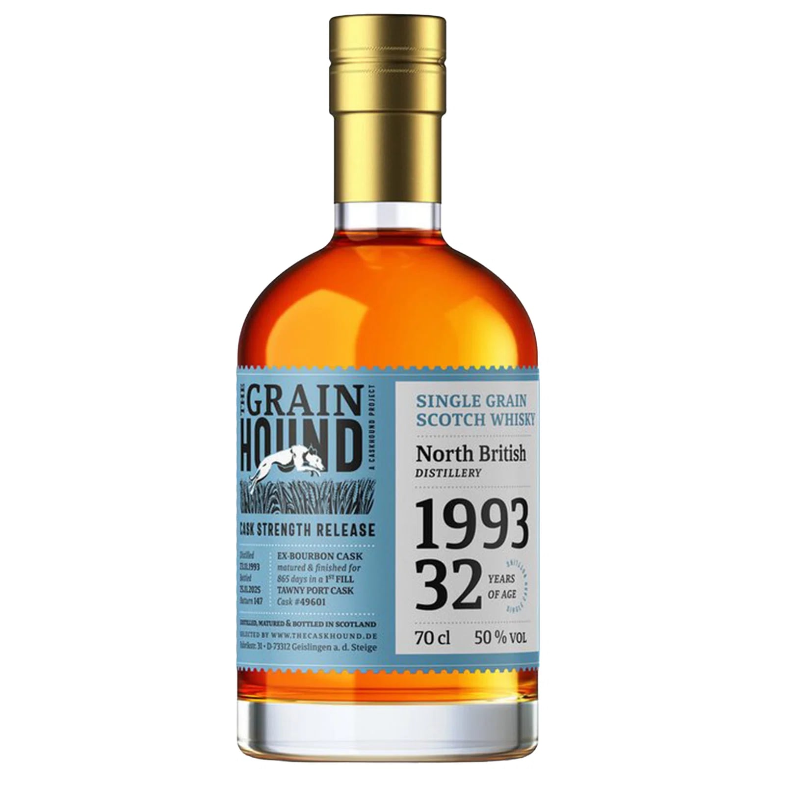North British 32 Years Old 1993 Cask Strength Release The Caskhound Cask Nr. 49601