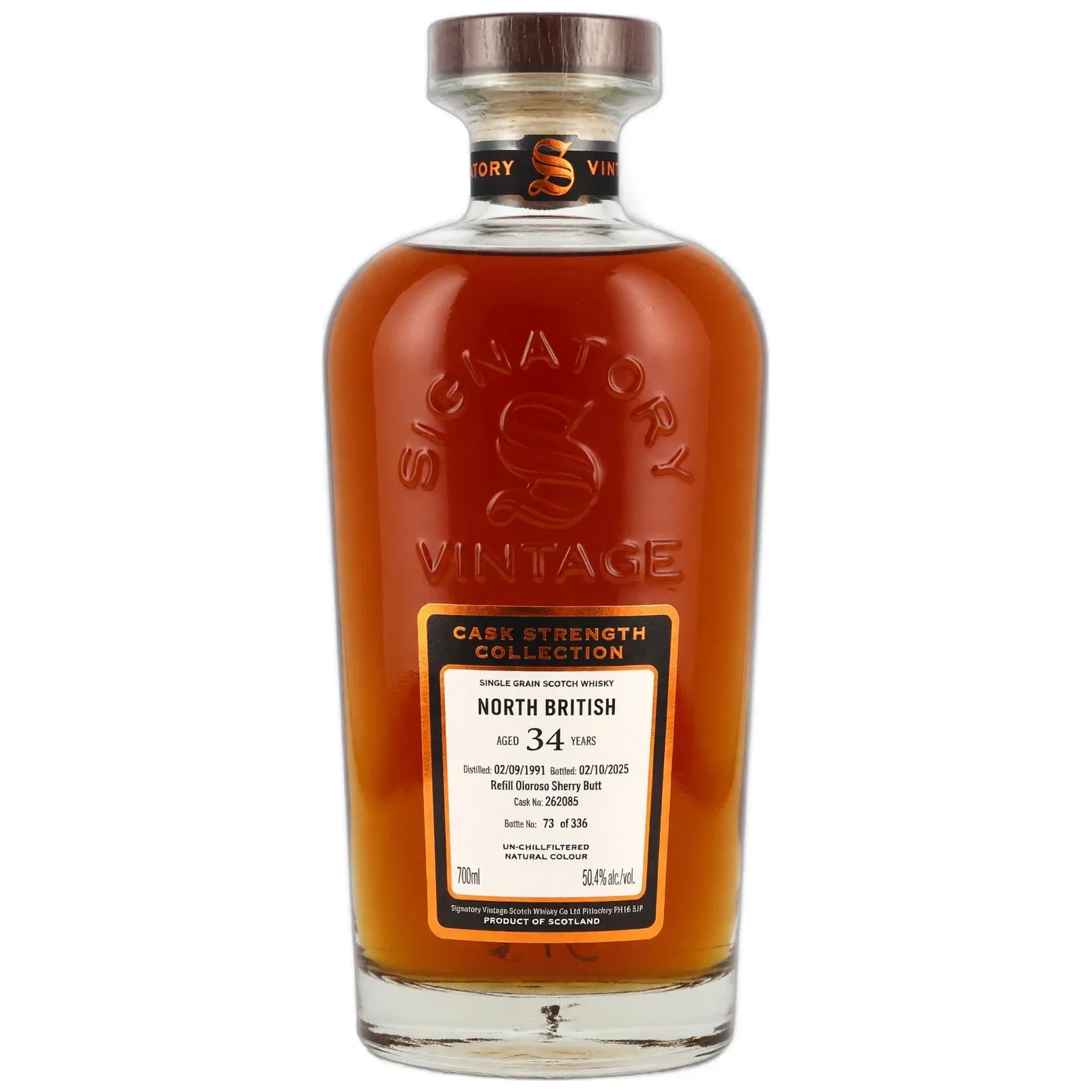 North British 34 Years Old 1991 Cask Strength Collection Signatory Vintage Cask Nr. 262085