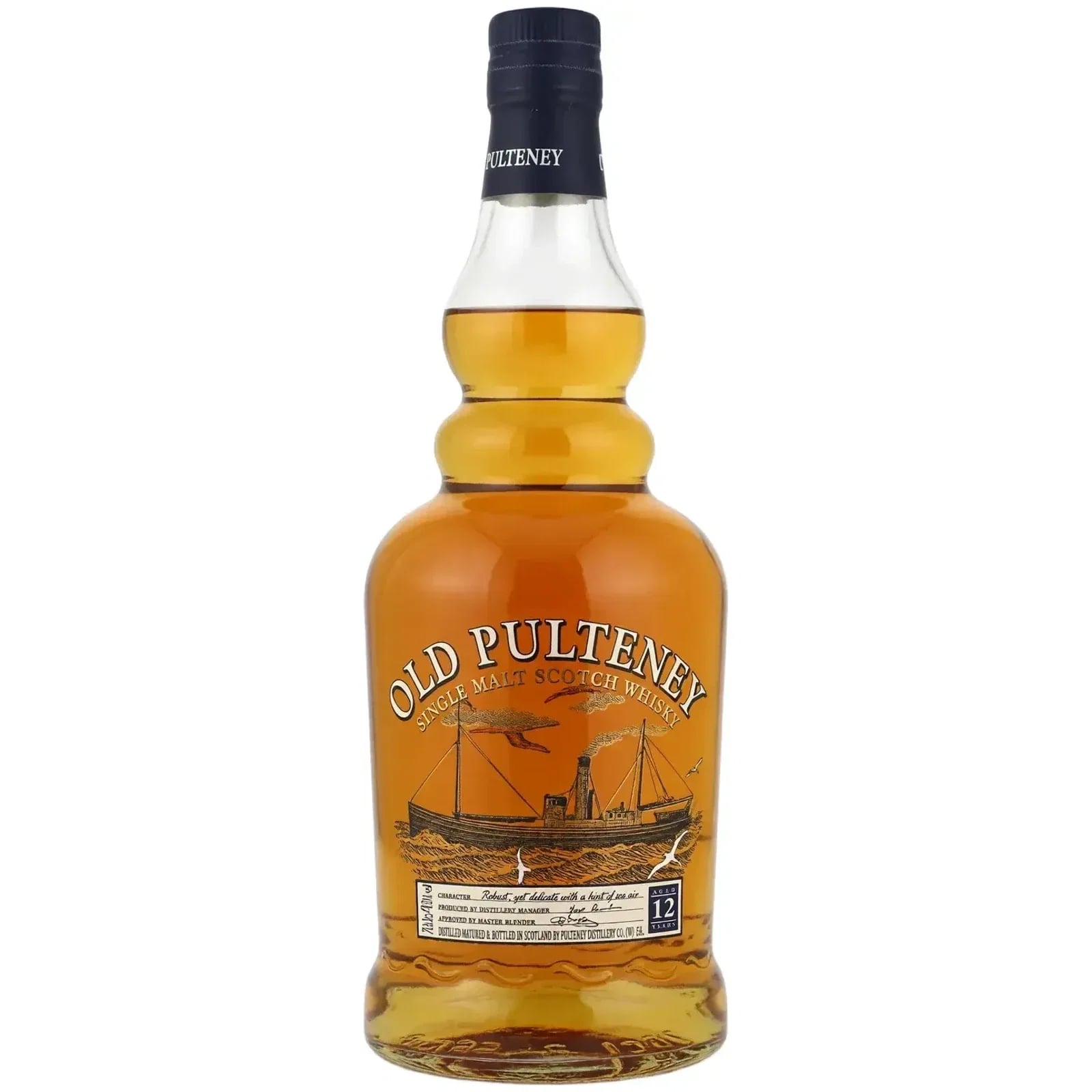 Old Pulteney 12 Years Old Glass Print Label
