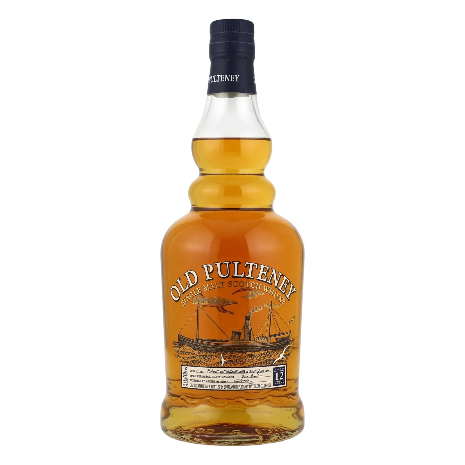 Old Pulteney 12 Years Old Glass Print Label