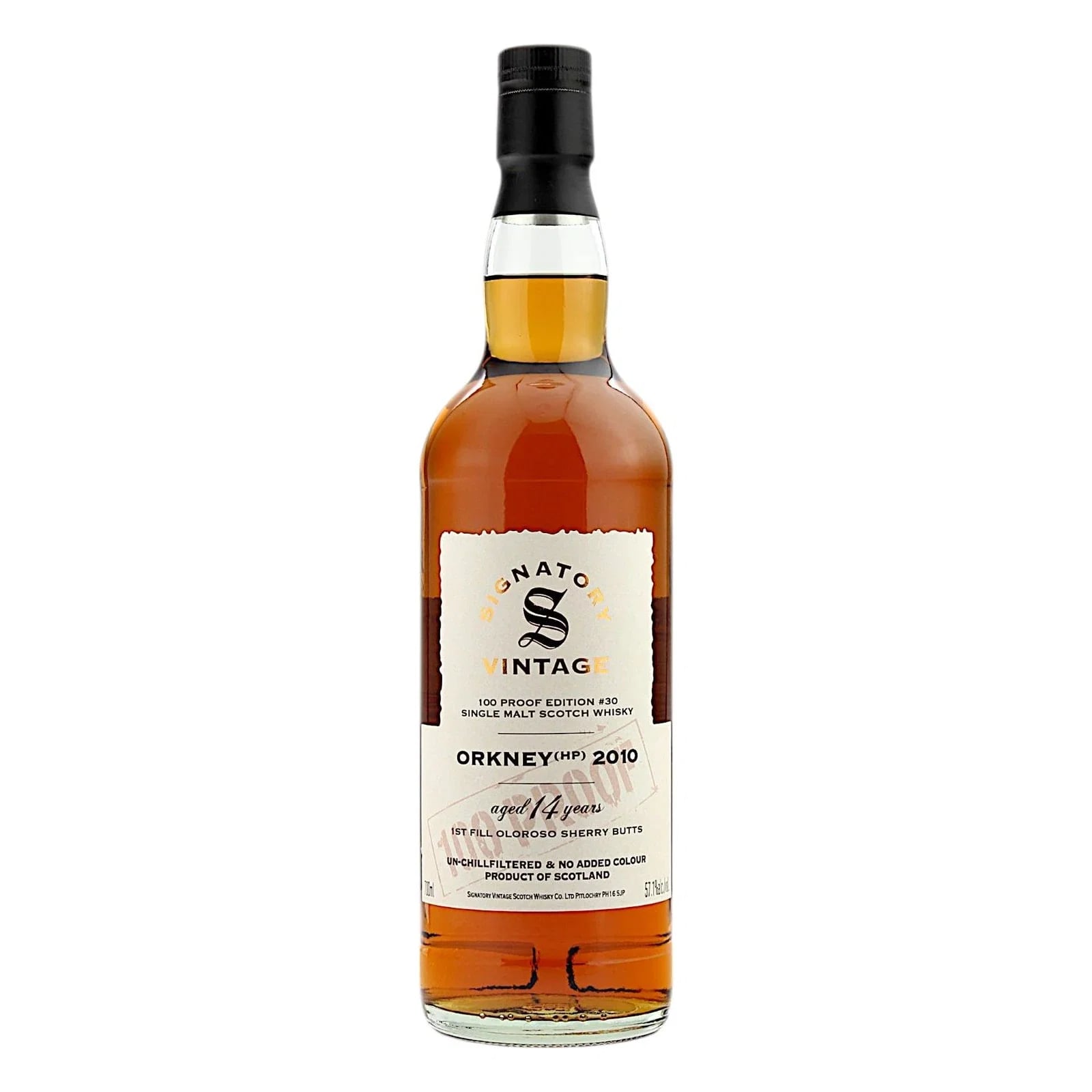 Orkney 14 Years Old 2010 100 Proof Edition #30 Signatory Vintage
