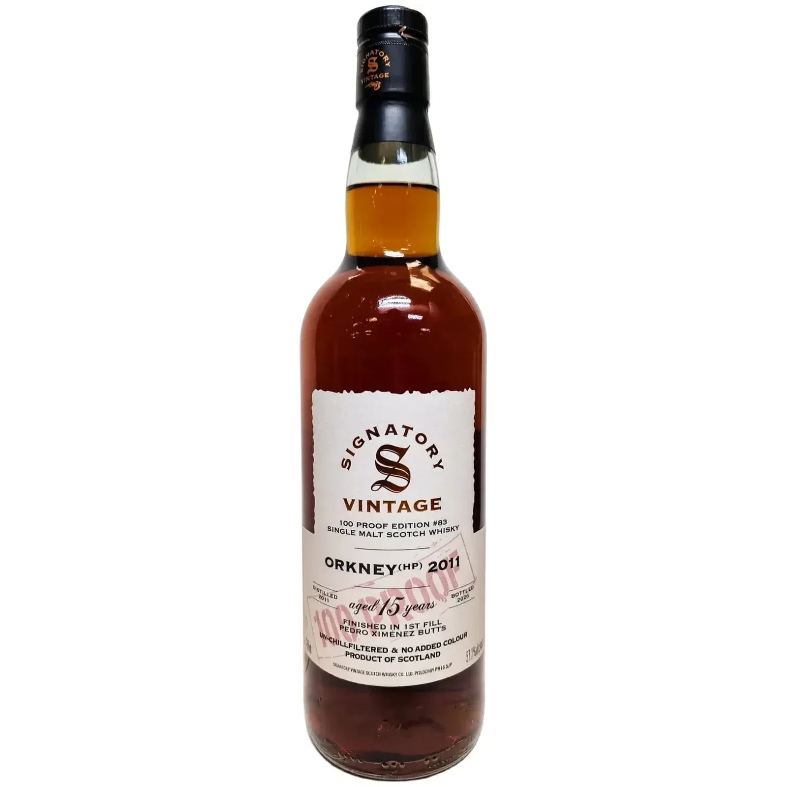 Orkney 15 Years Old 2011 100 Proof Edition #83 Signatory Vintage