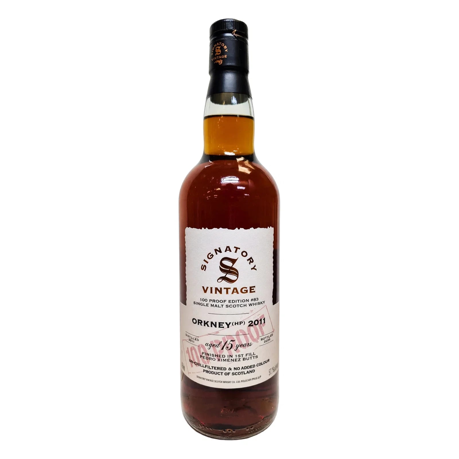 Orkney 15 Years Old 2011 100 Proof Edition #83 Signatory Vintage