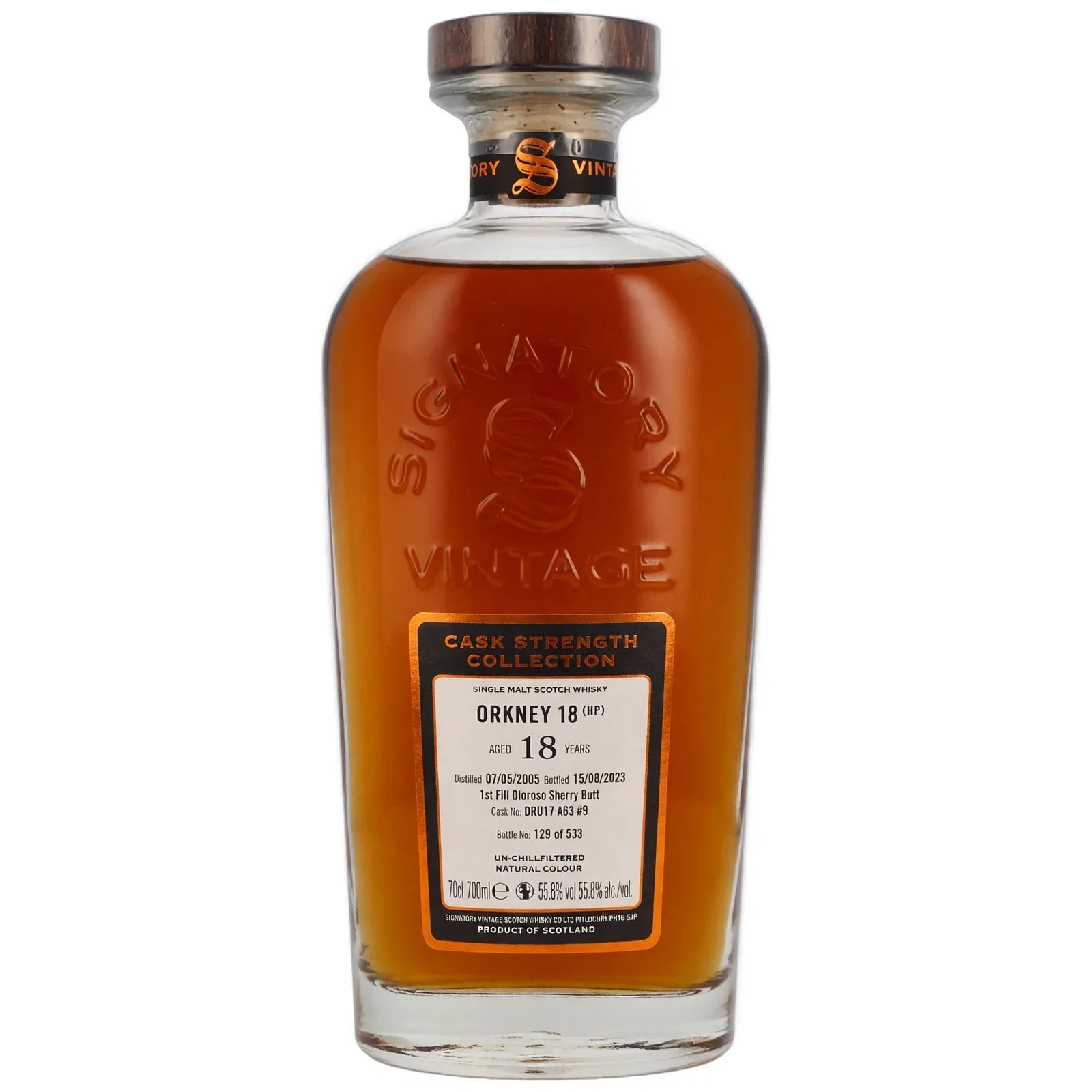 Orkney 18 Years Old 2005 Cask Strength Collection Signatory Vintage DRU 17/A63 #9