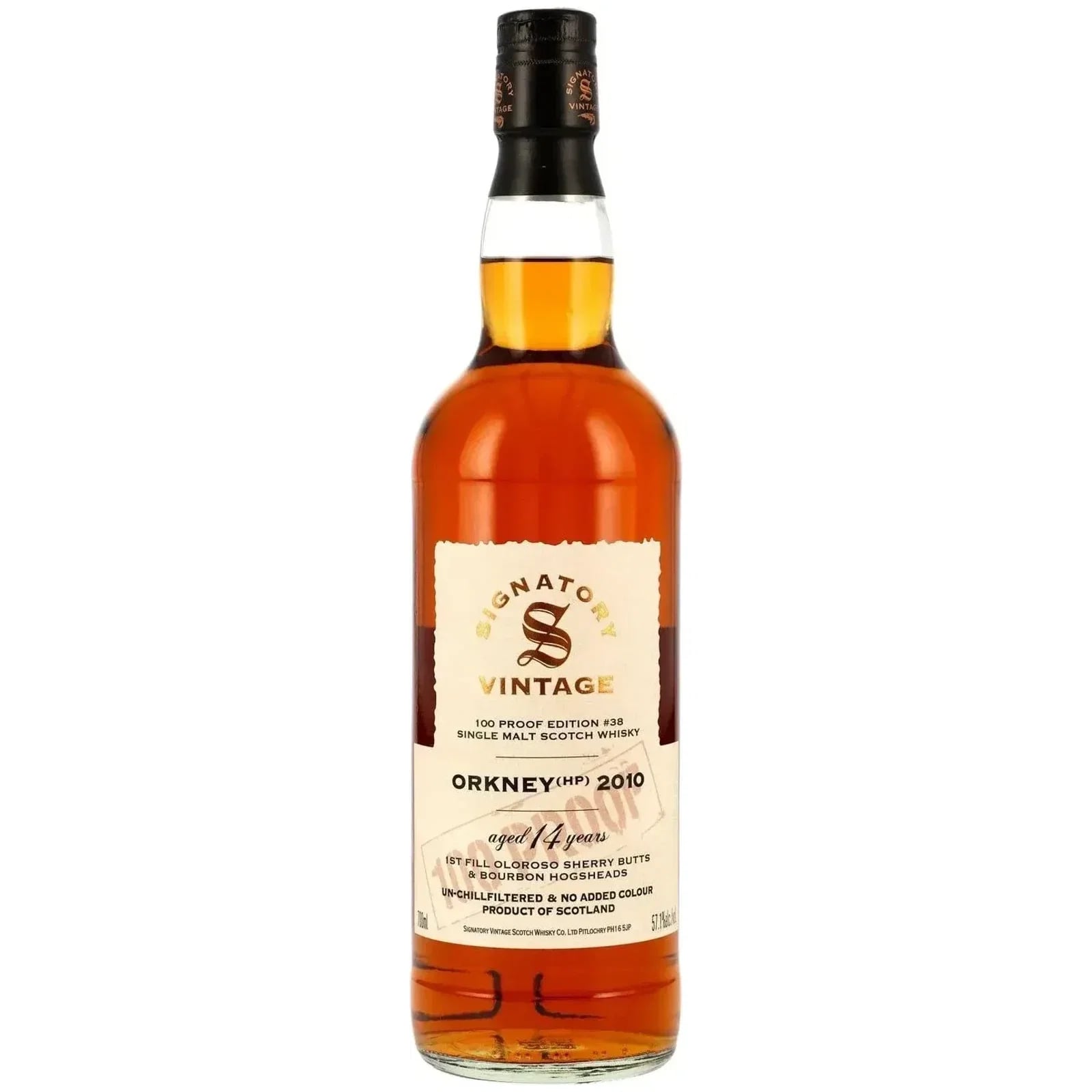 Orkney (HP) 14 Years Old 2010 100 Proof Edition #38 Signatory Vintage