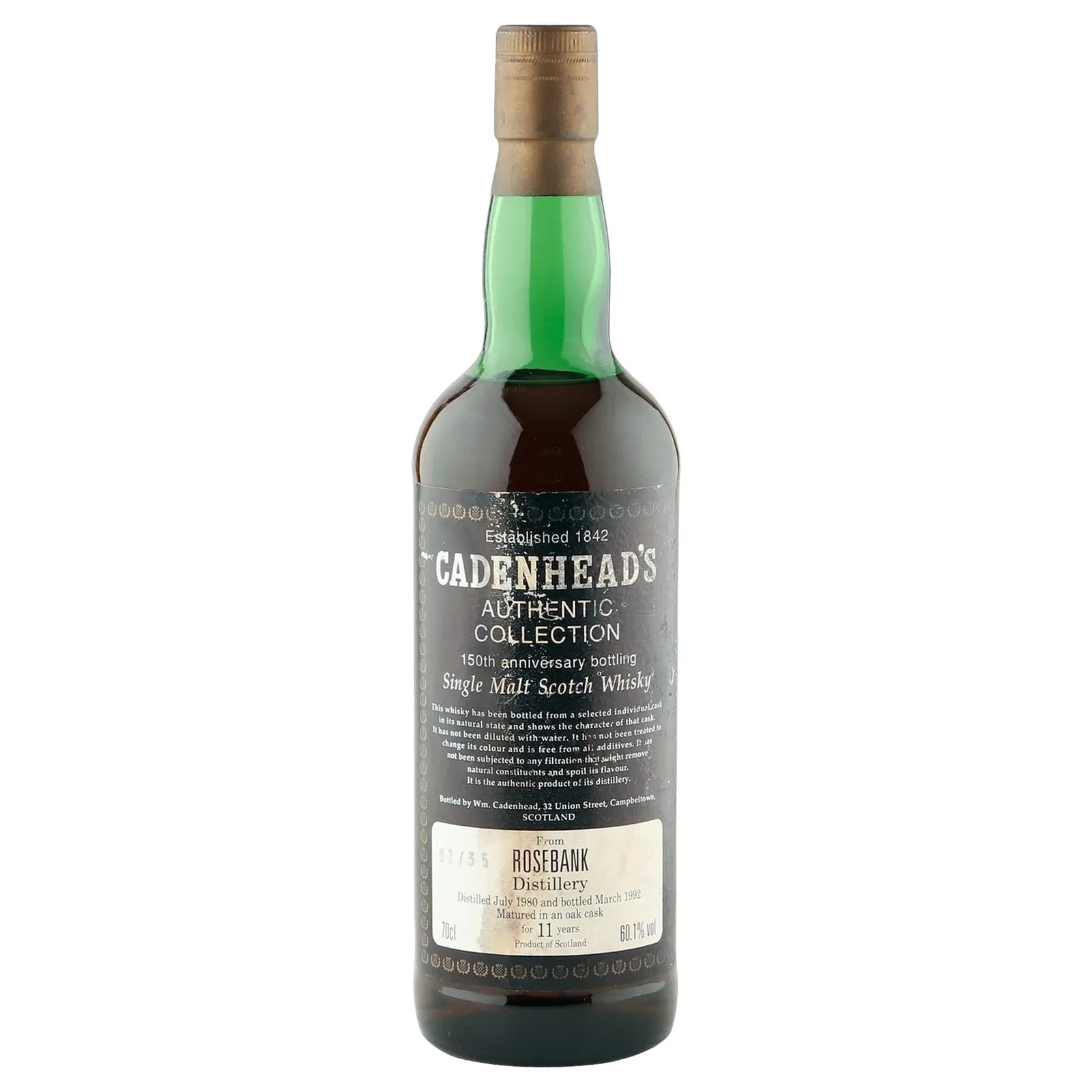 Rosebank 11 Years Old 1980 Authentic Collection 150th Anniversary Bottling Cadenhead's 2235