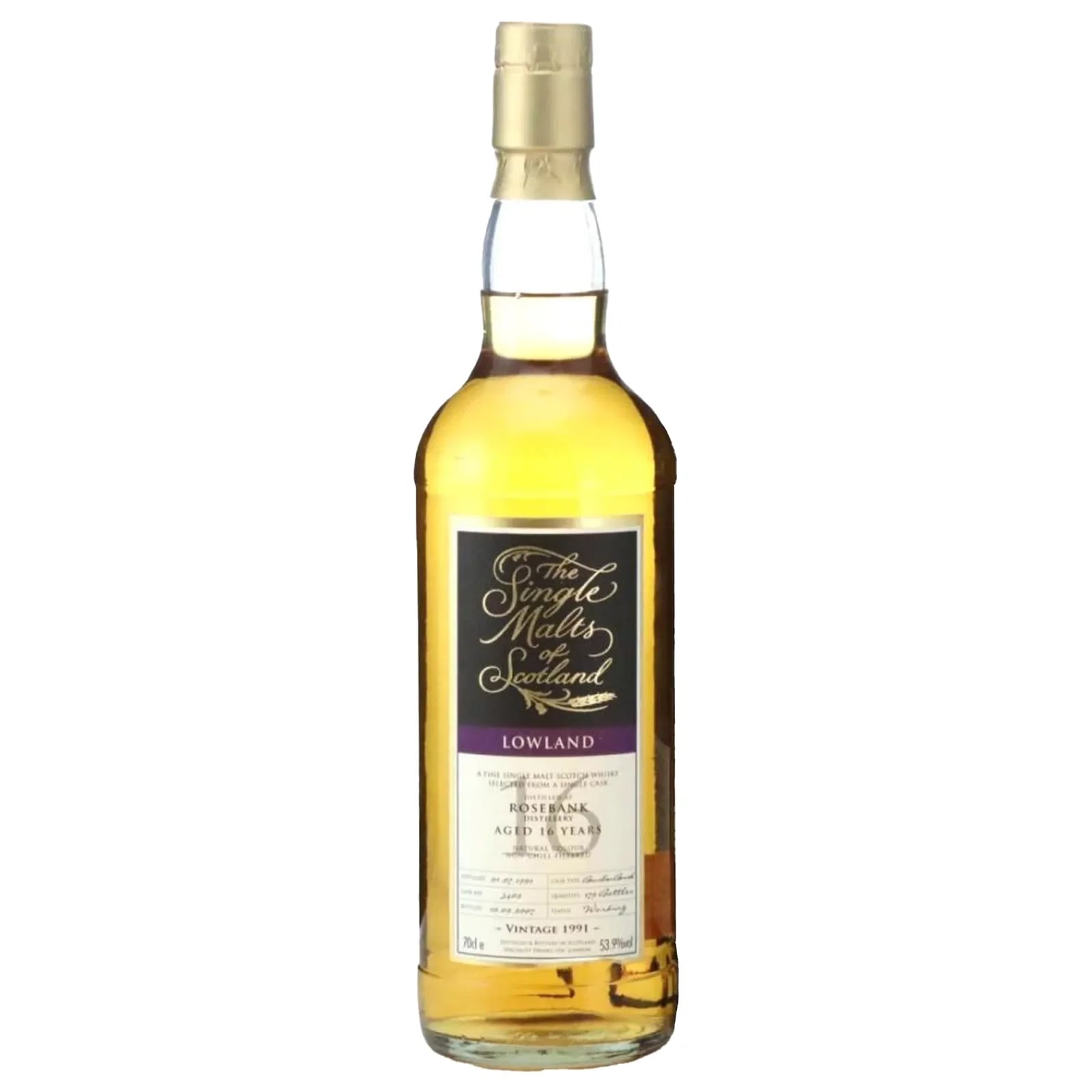 Rosebank 16 Years Old 1991 The Single Malts of Scotland Speciality Drinks Ltd 7302
