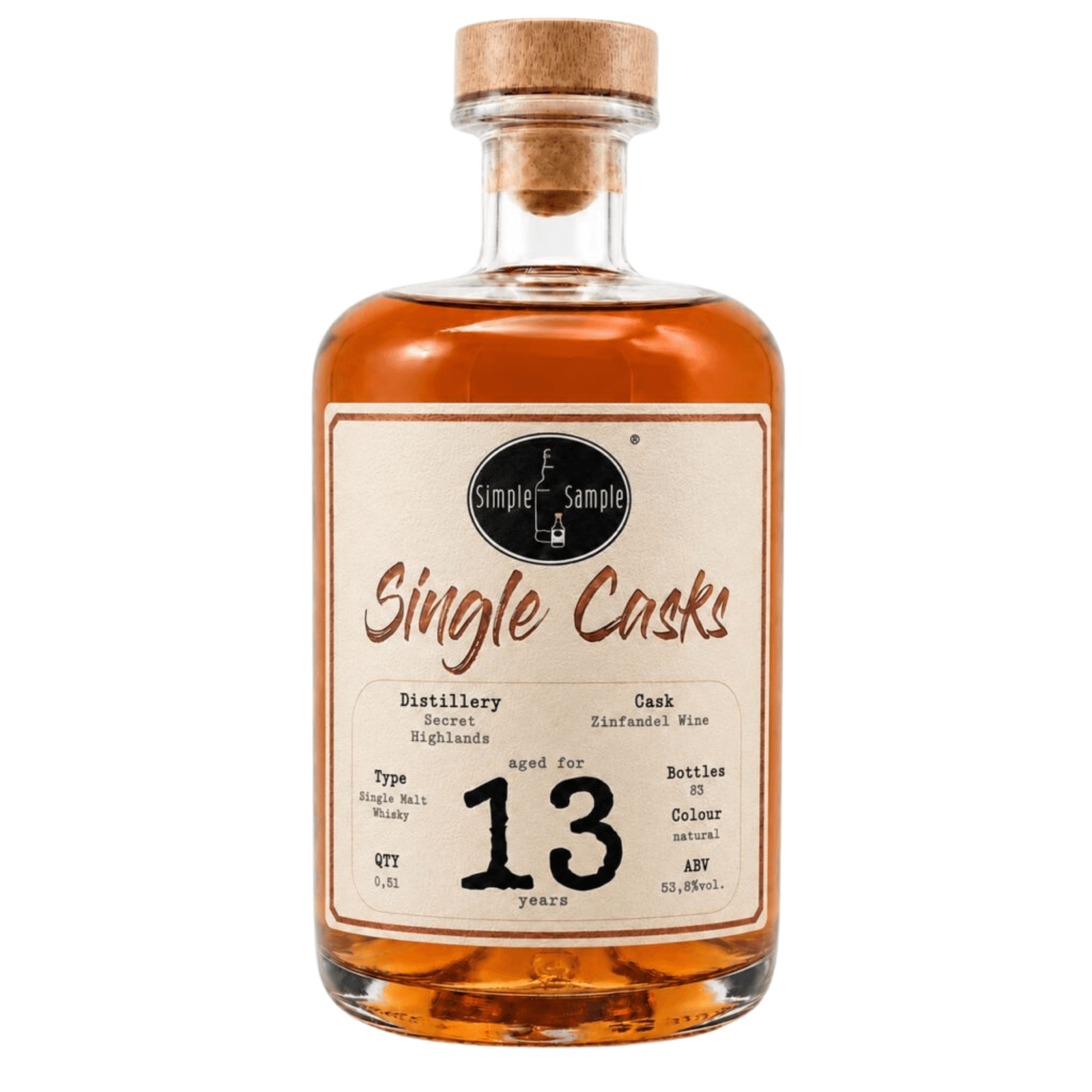 Secret Highlands 13 Years Old Single Cask Simple Sample
