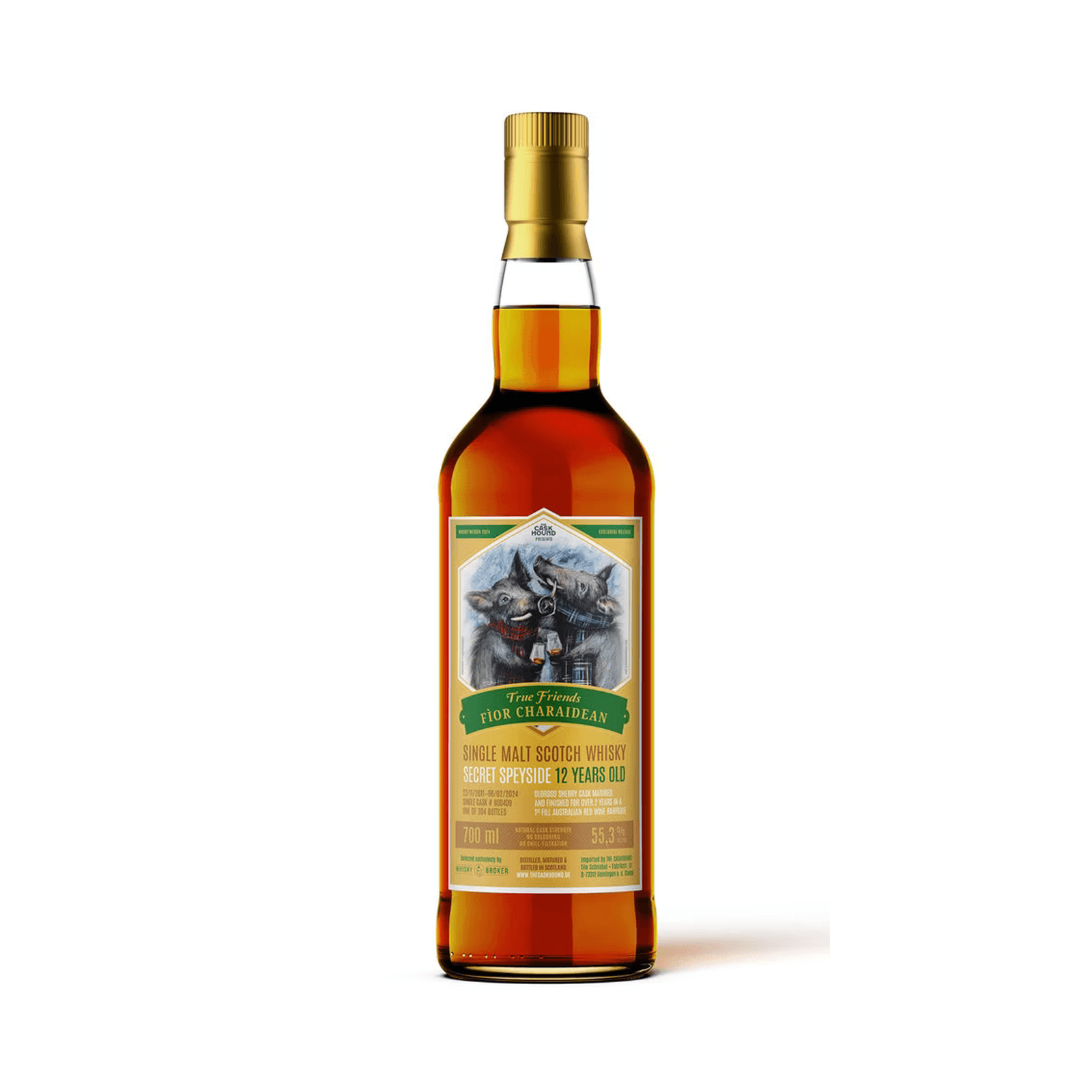 Secret Speyside 12 Years Old 2011 True Friends - Fìor Charaidean The Caskhound 800409