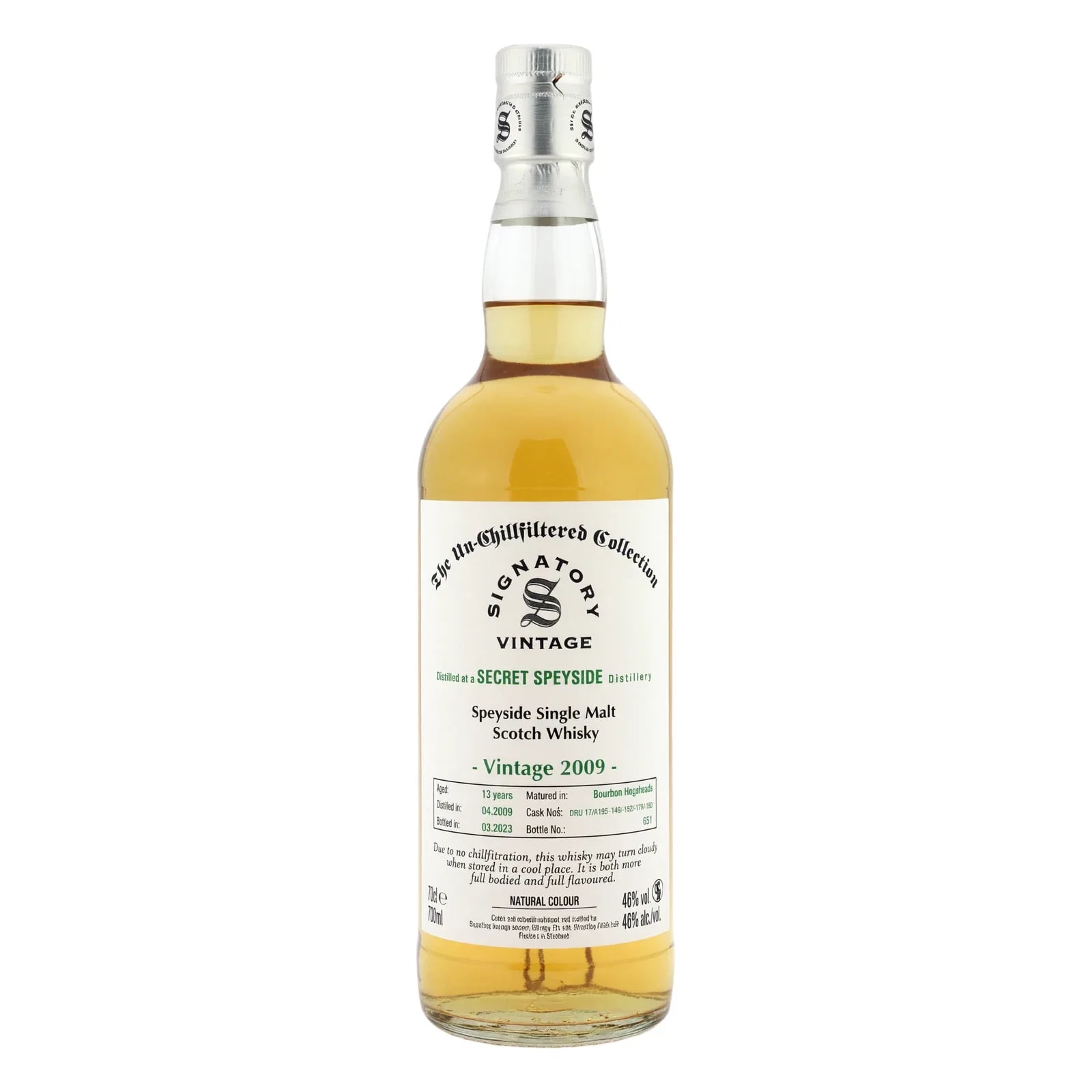 Secret Speyside 13 Years Old 2009 Un-Chillfiltered Collection Signatory Vintage