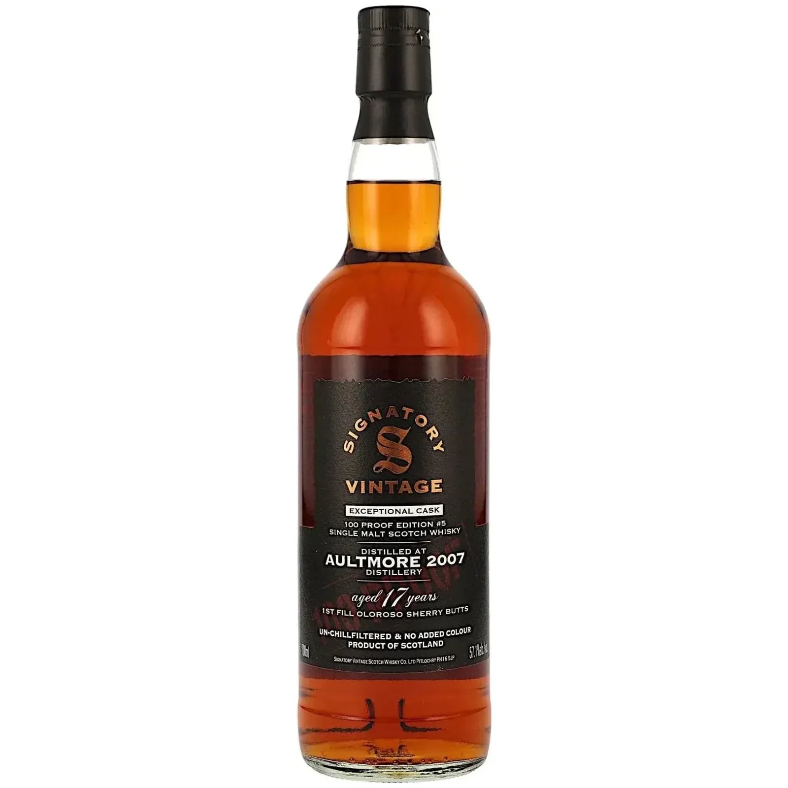 Signatory 17 Years Old 2007 100 Proof Exceptional Cask #5 Signatory Vintage