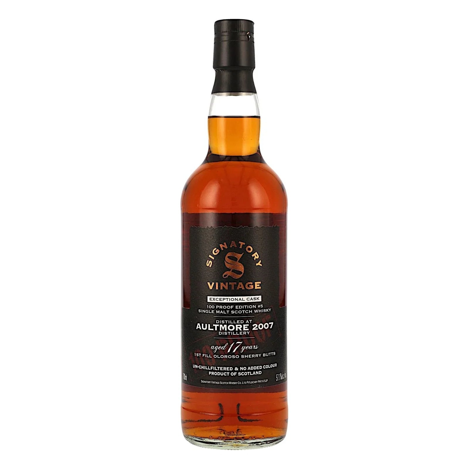 Signatory 17 Years Old 2007 100 Proof Exceptional Cask #5 Signatory Vintage