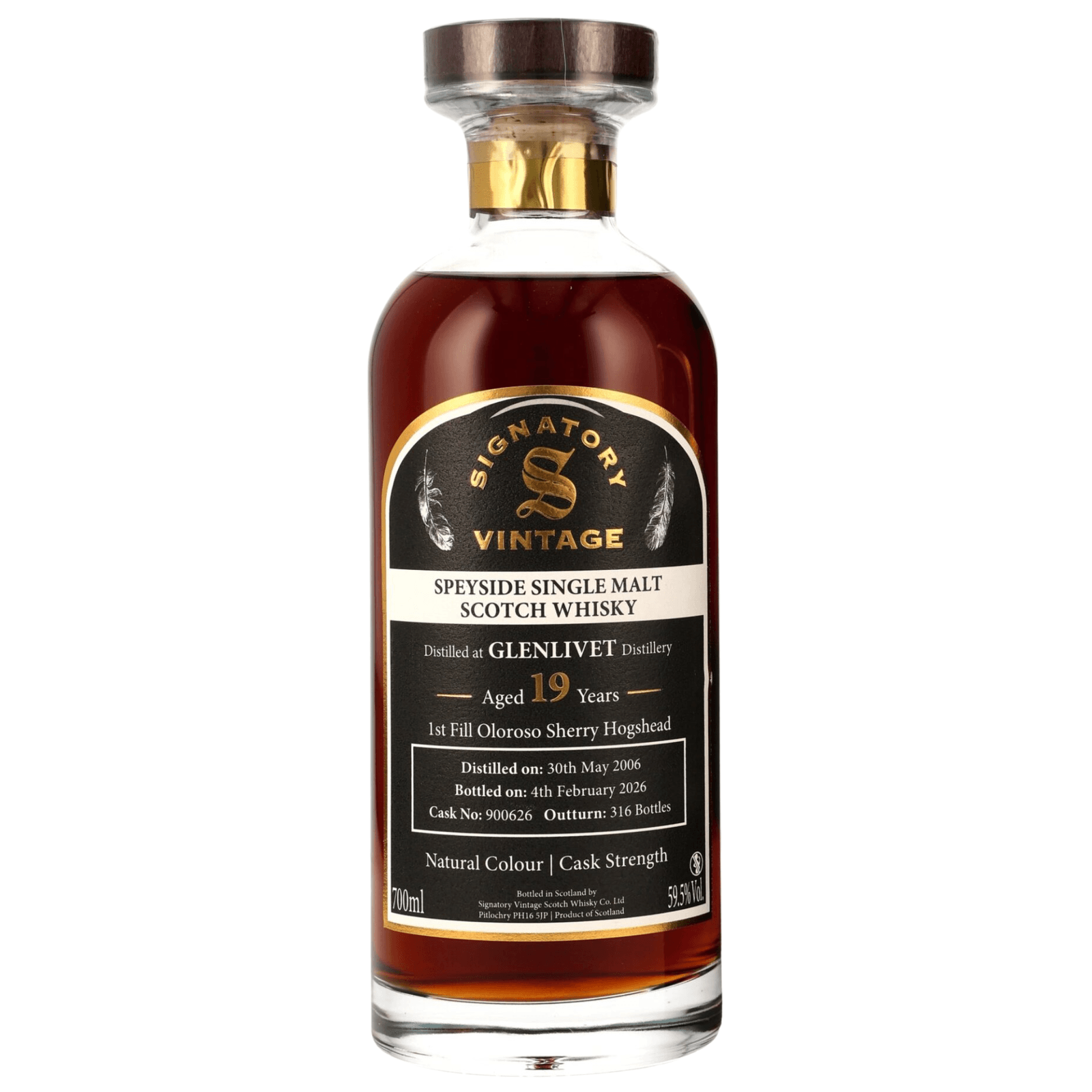 Glenlivet 19 Years Old 2006 Signatory Vintage Cask Nr.900626
