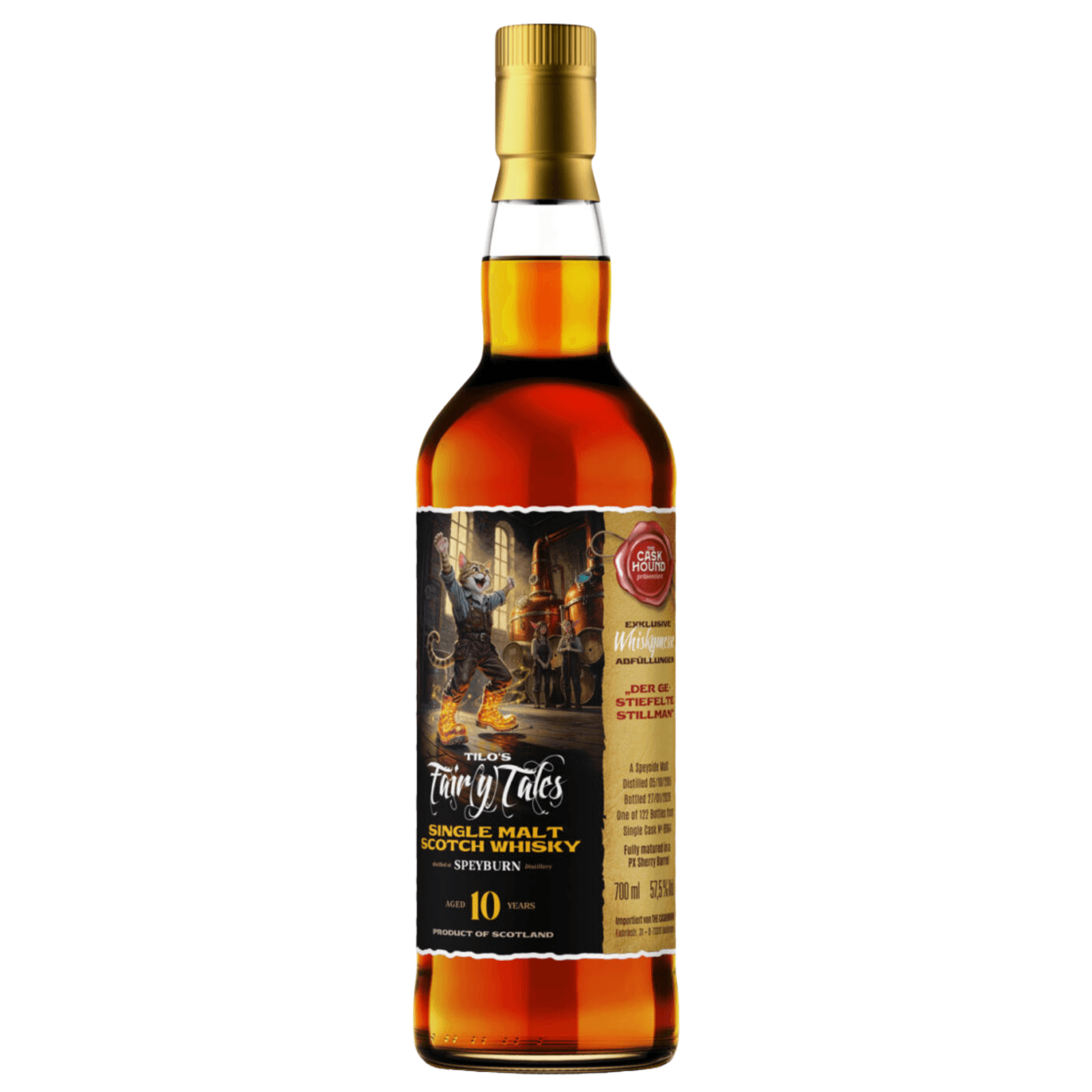Speyburn 10 Years Old 2015 Tilo’s Fair(y) Tales Der Gestiefelte Stillman Caskhound