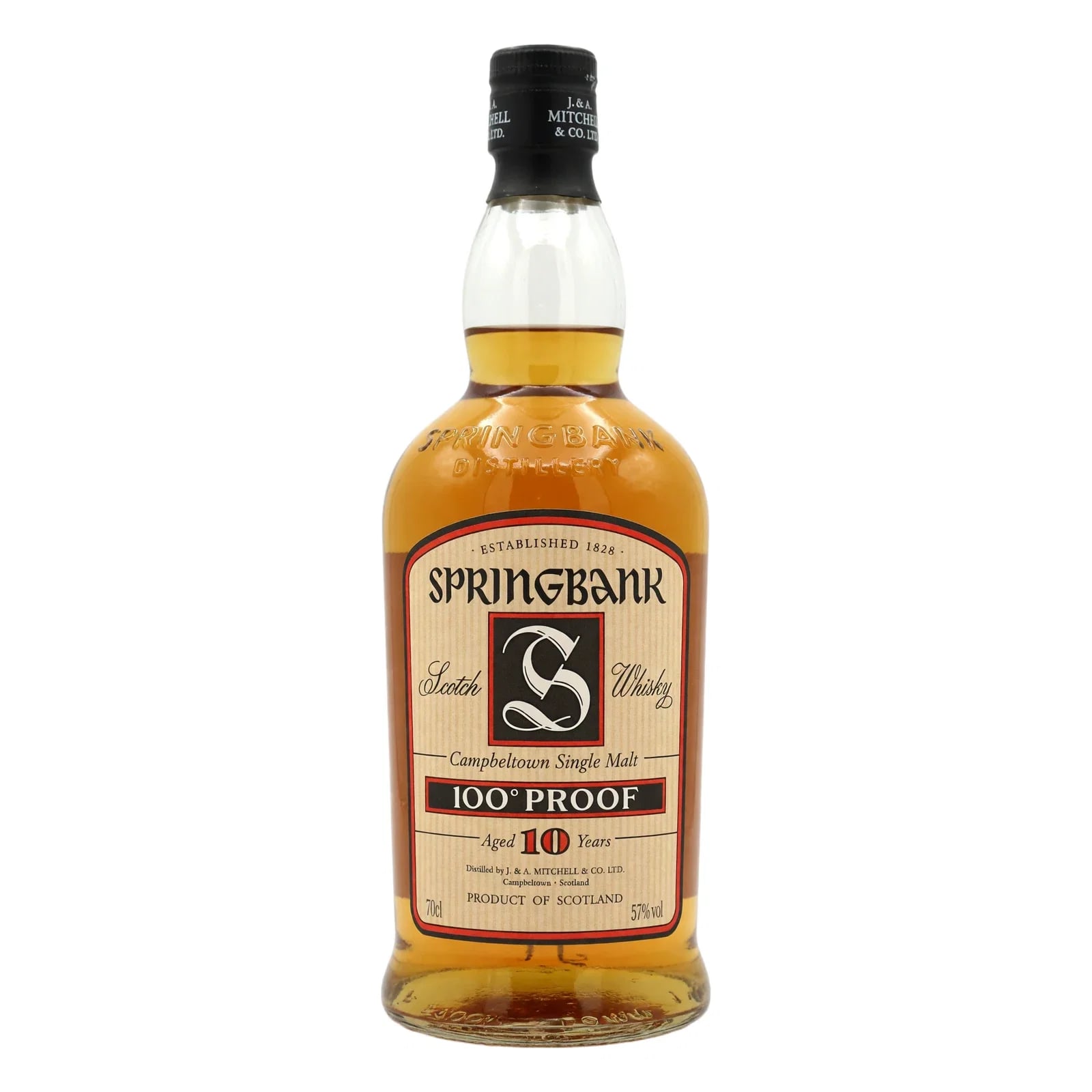 Springbank 10 Years Old 100 Proof Beige Label