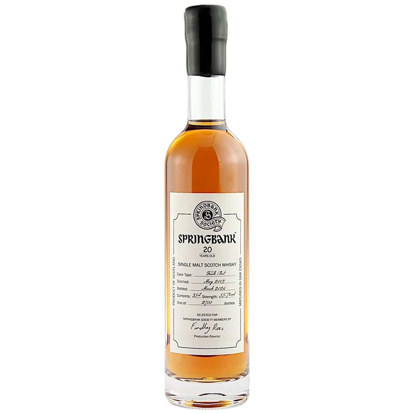 Springbank 20 Years Old 2003 Society Bottling 35 cl