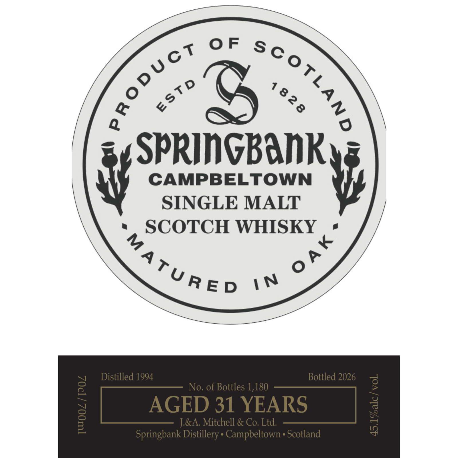 Springbank 31 Years Old 1994 Vintage Series