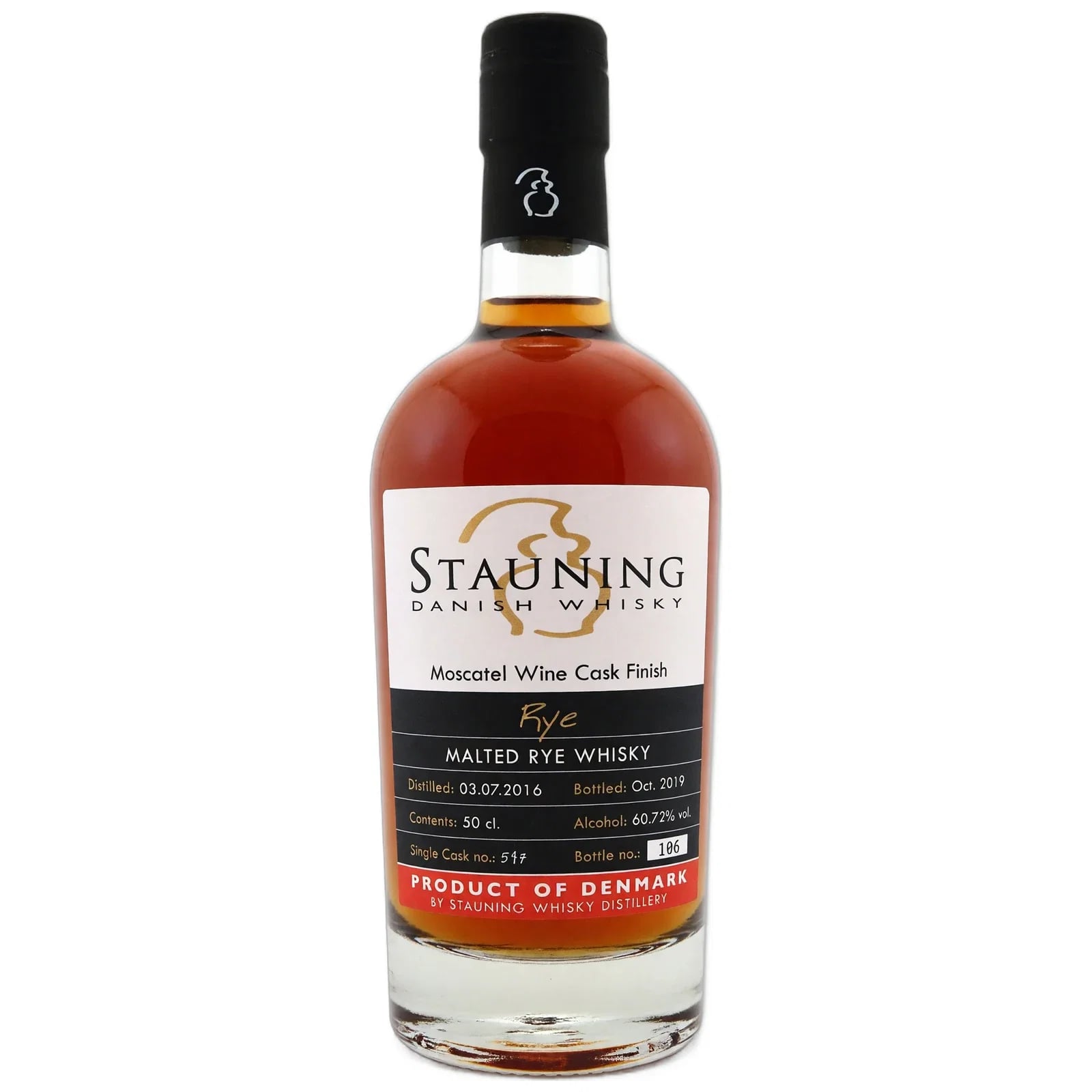 Stauning 2016 Rye Moscatel Wine Cask Finish 50 cl Cask Nr. 547