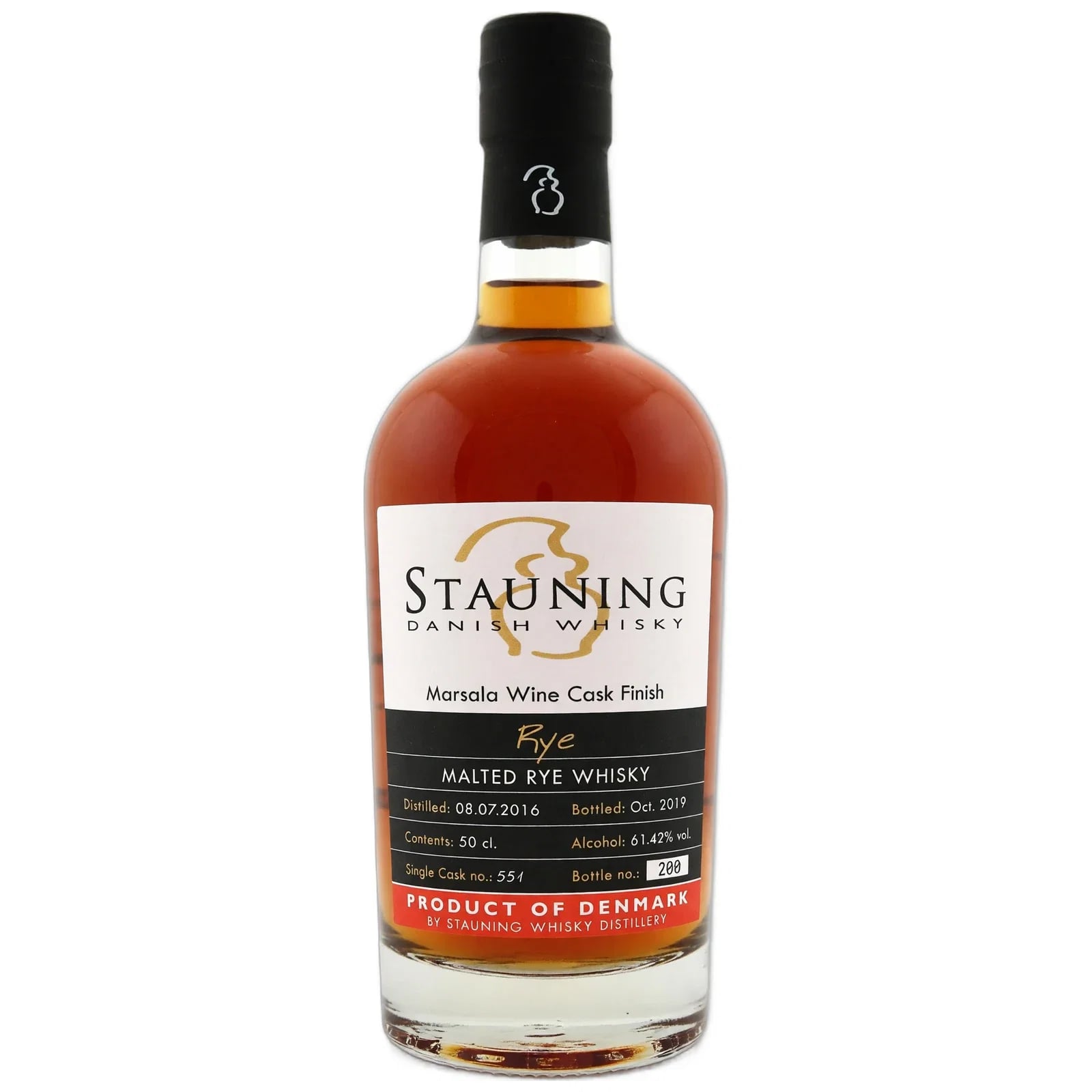 Stauning 3 Years Old 2016 Rye Whisky Marsala Cask Finish Cask Nr. 551