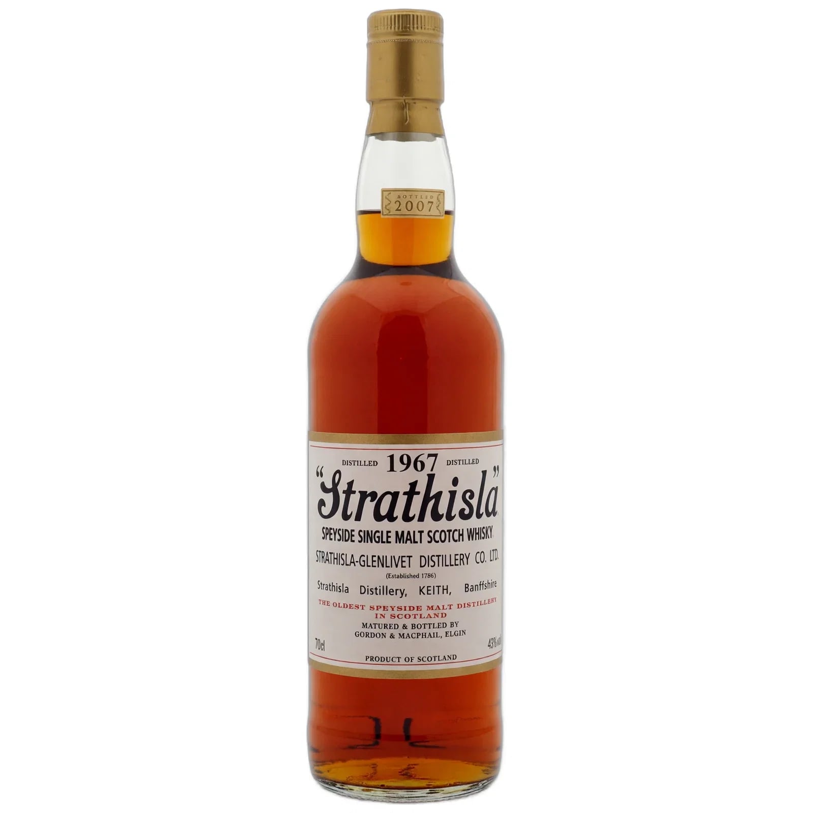 Strathisla 1967 Distillery Label Gordon & Macphail
