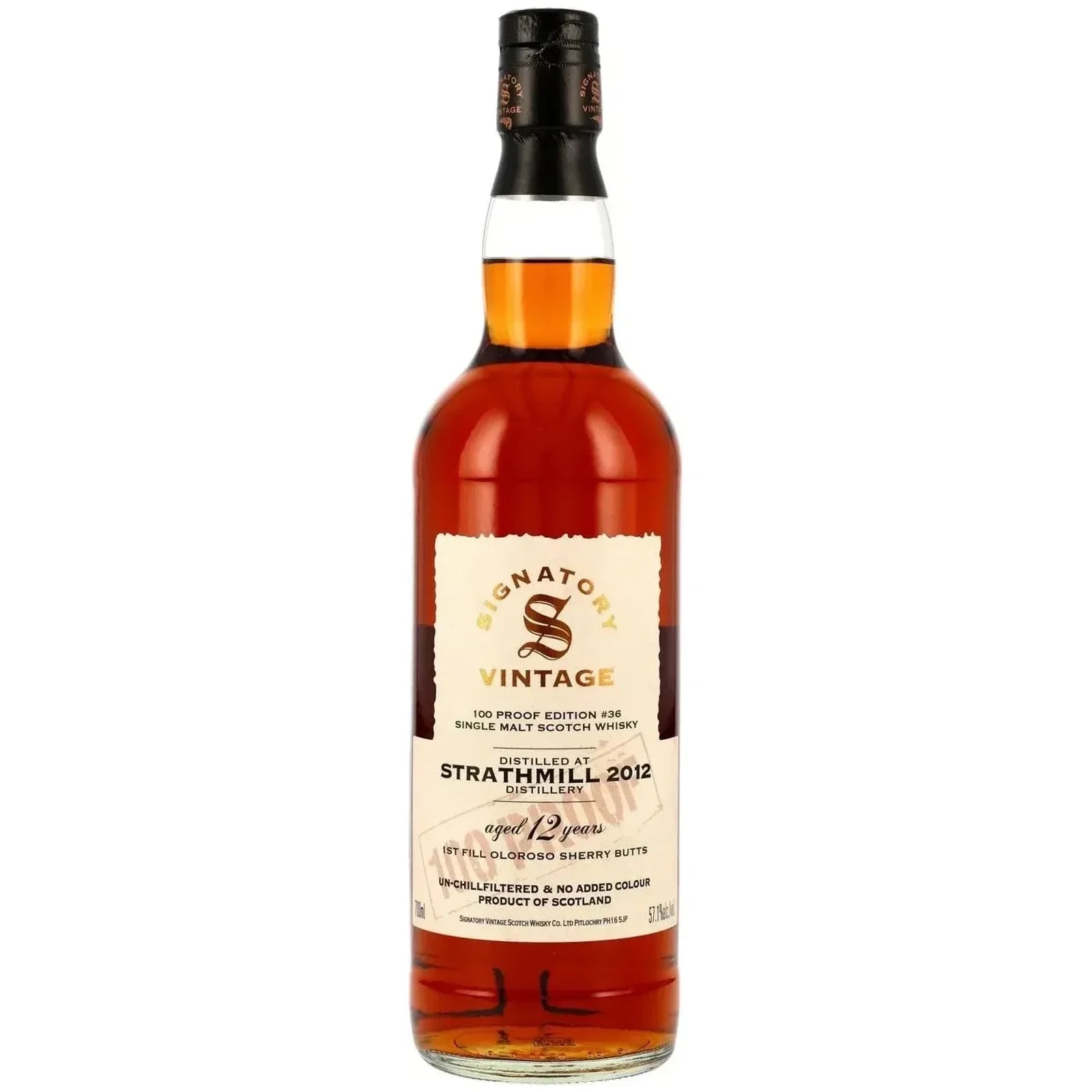 Strathmill 12 Years Old 2012 100 Proof Signatory Vintage Edition #36