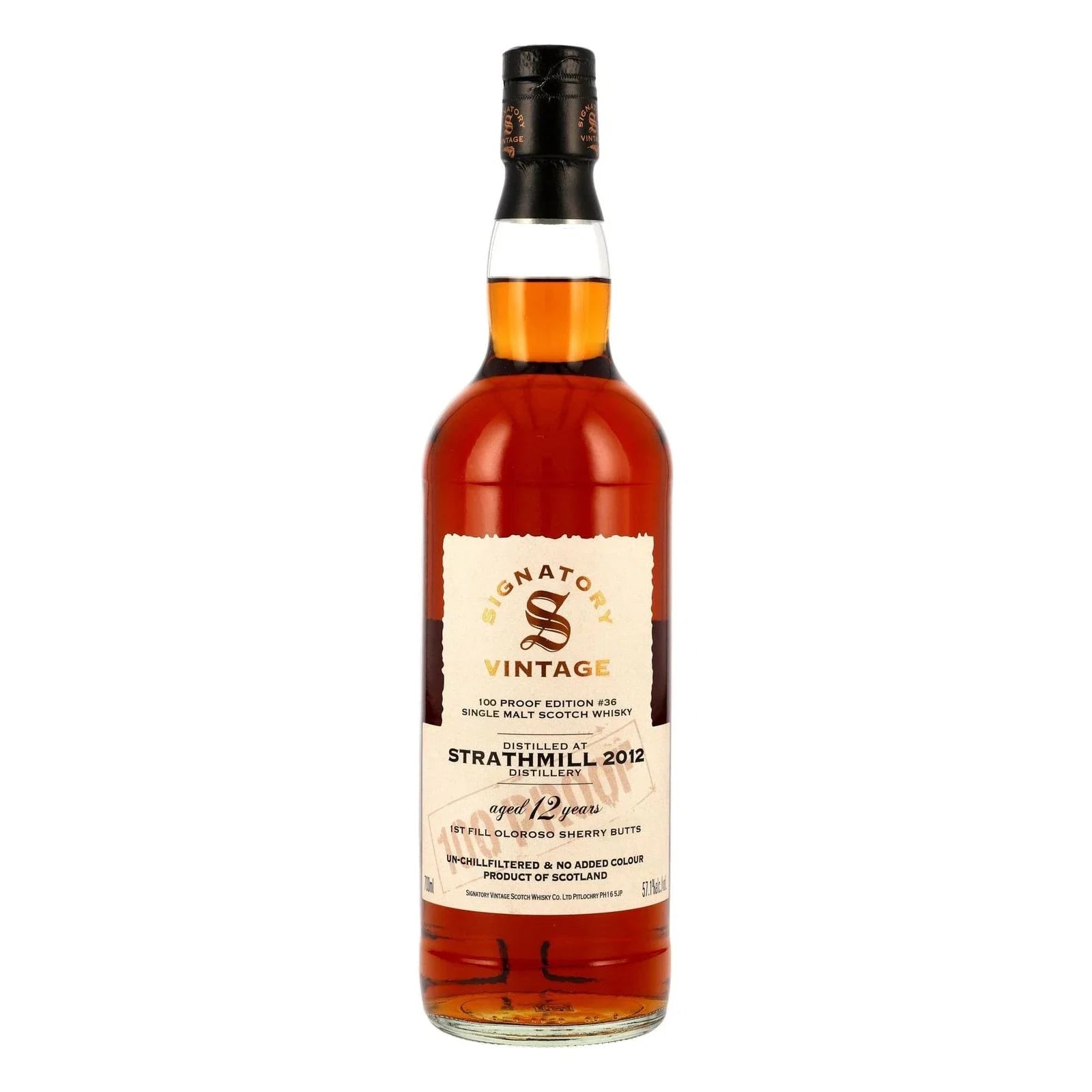 Strathmill 12 Years Old 2012 100 Proof Signatory Vintage Edition #36