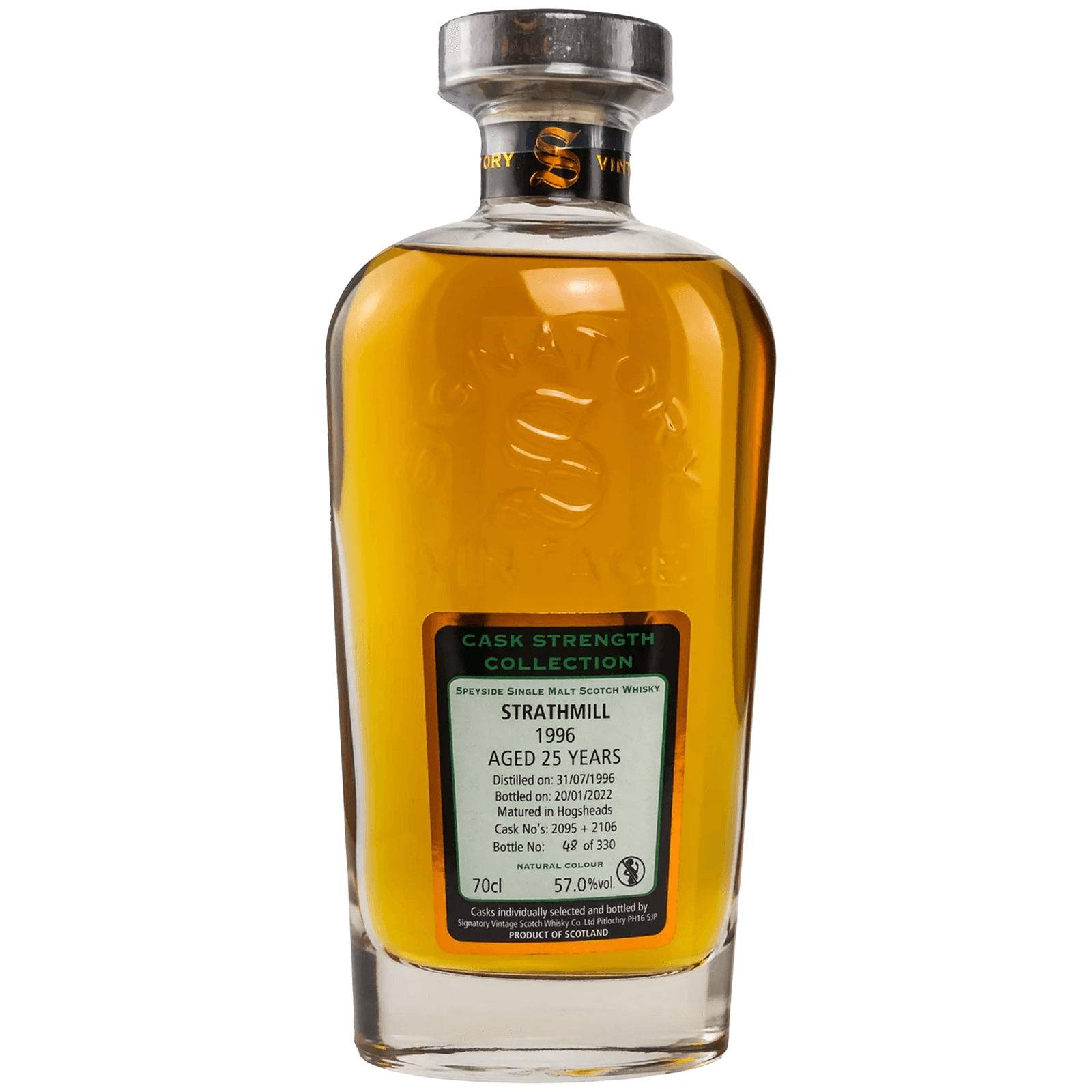 Strathmill 25 Years Old 1996 Cask Strenght Collection Signatory Vintage 2095 & 2106