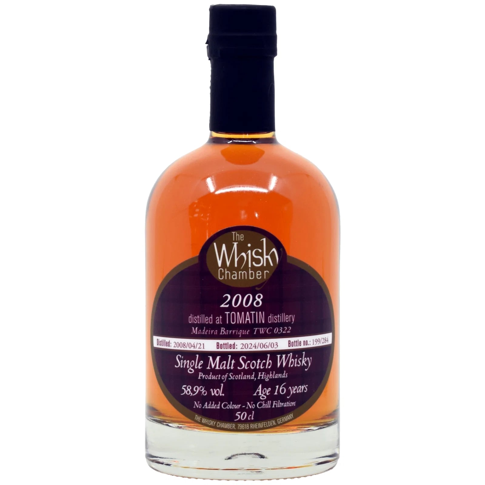 Tomatin 16 Years Old 2008 The Whisky Chamber TWC 0322