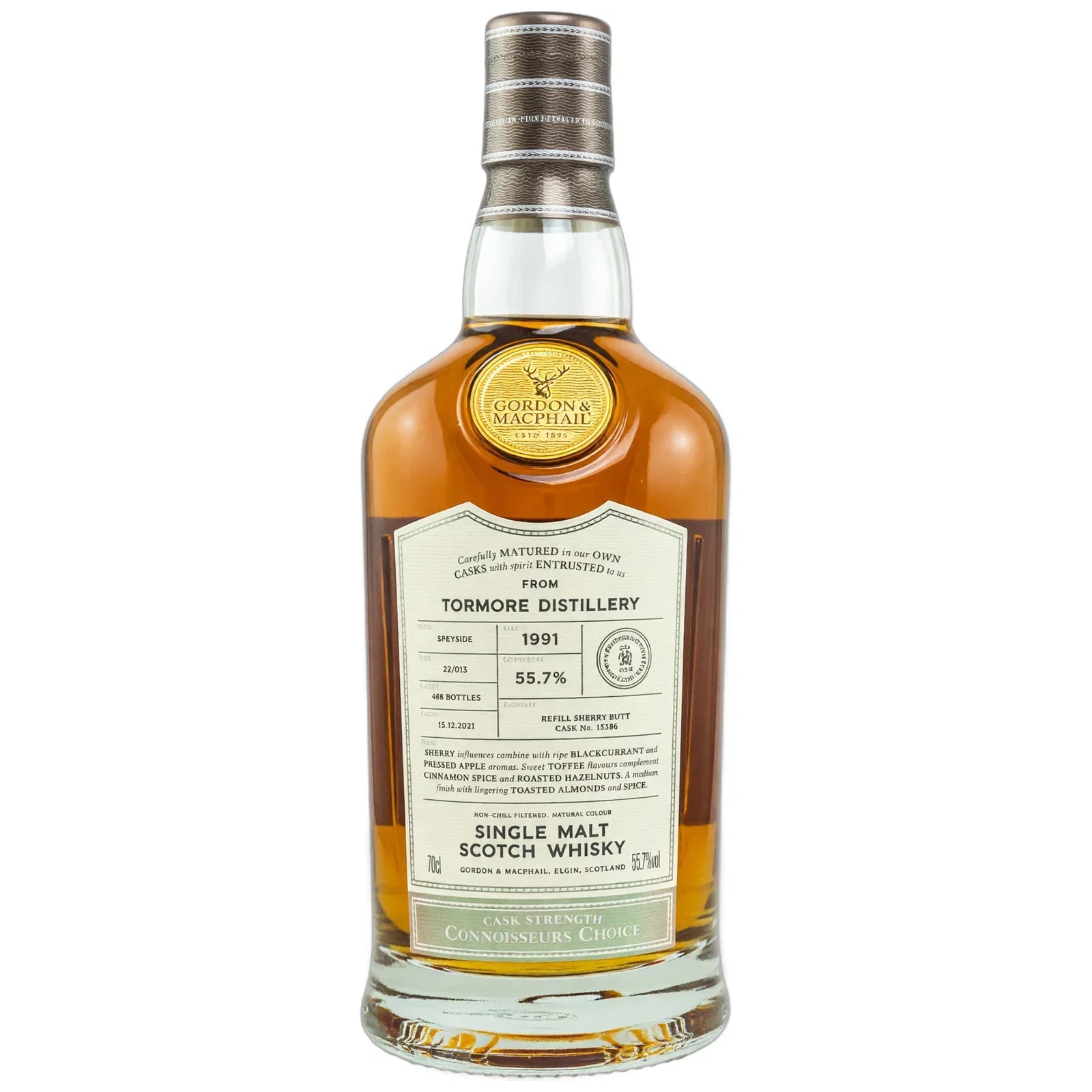 Tormore 30 Years Old 1991 Connoisseurs Choice Cask Strength Gordon & Macphail Cask Nr. 15386