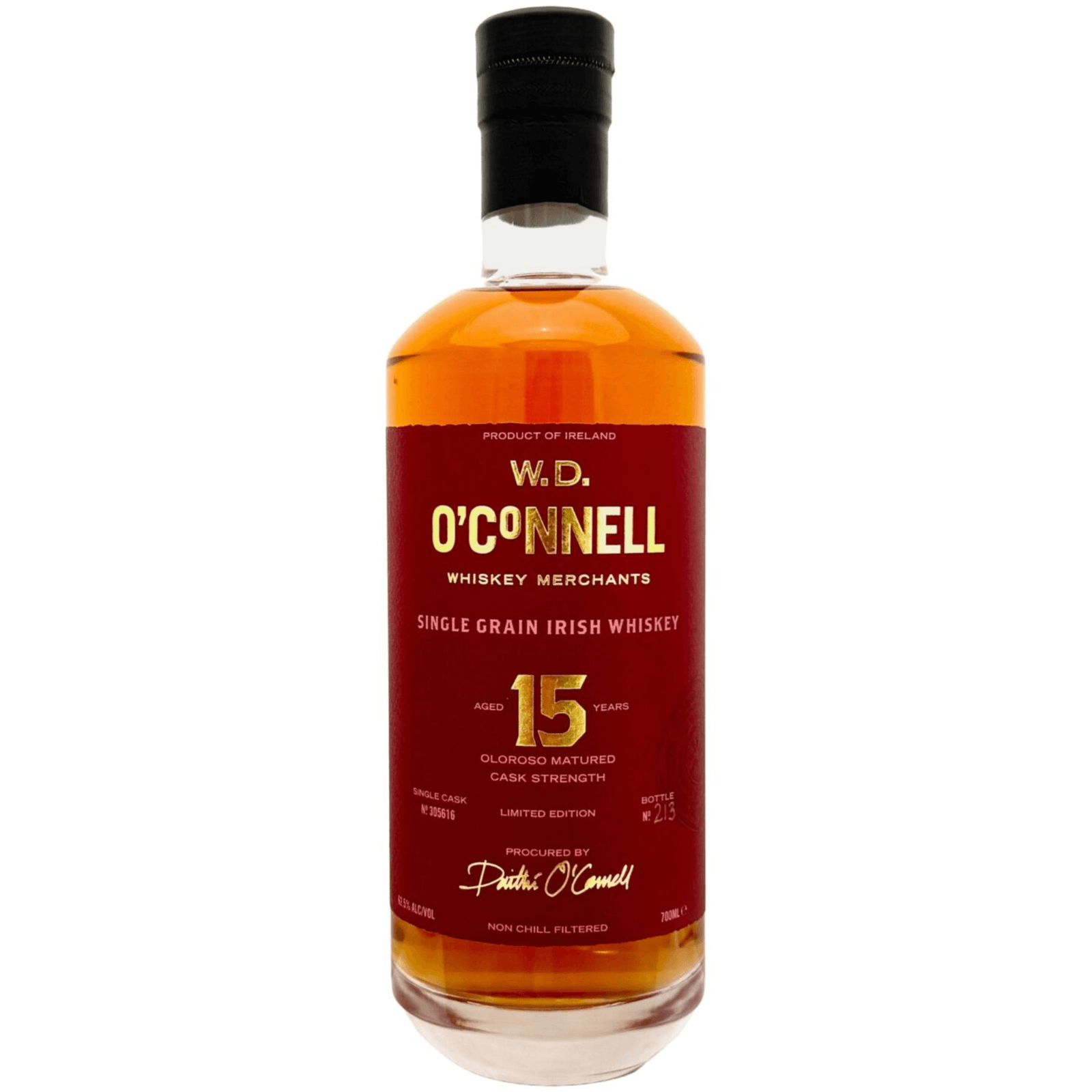 W.D. O’Connell 15 Years Old Irish Single Grain Single Edition