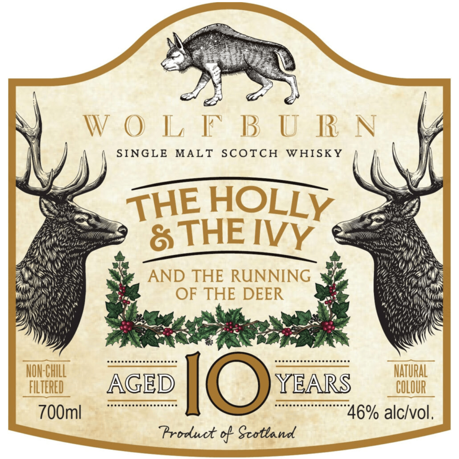 Wolfburn 10 Years Old The Holly & The Ivy and The Running of The Deer