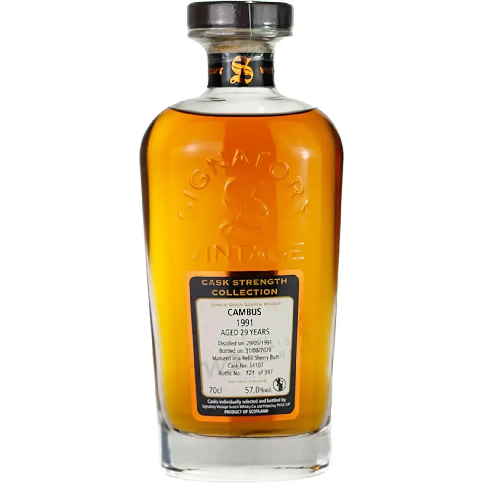 Cambus 29 Years Old 1991 Cask Strength Collection Signatory Vintage 34107