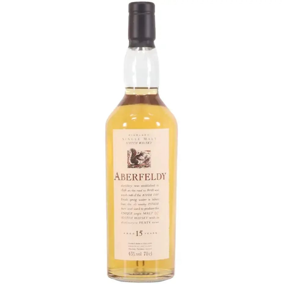 Aberfeldy 15 Years Old Flora & Fauna - Black Cap - Wooden Box