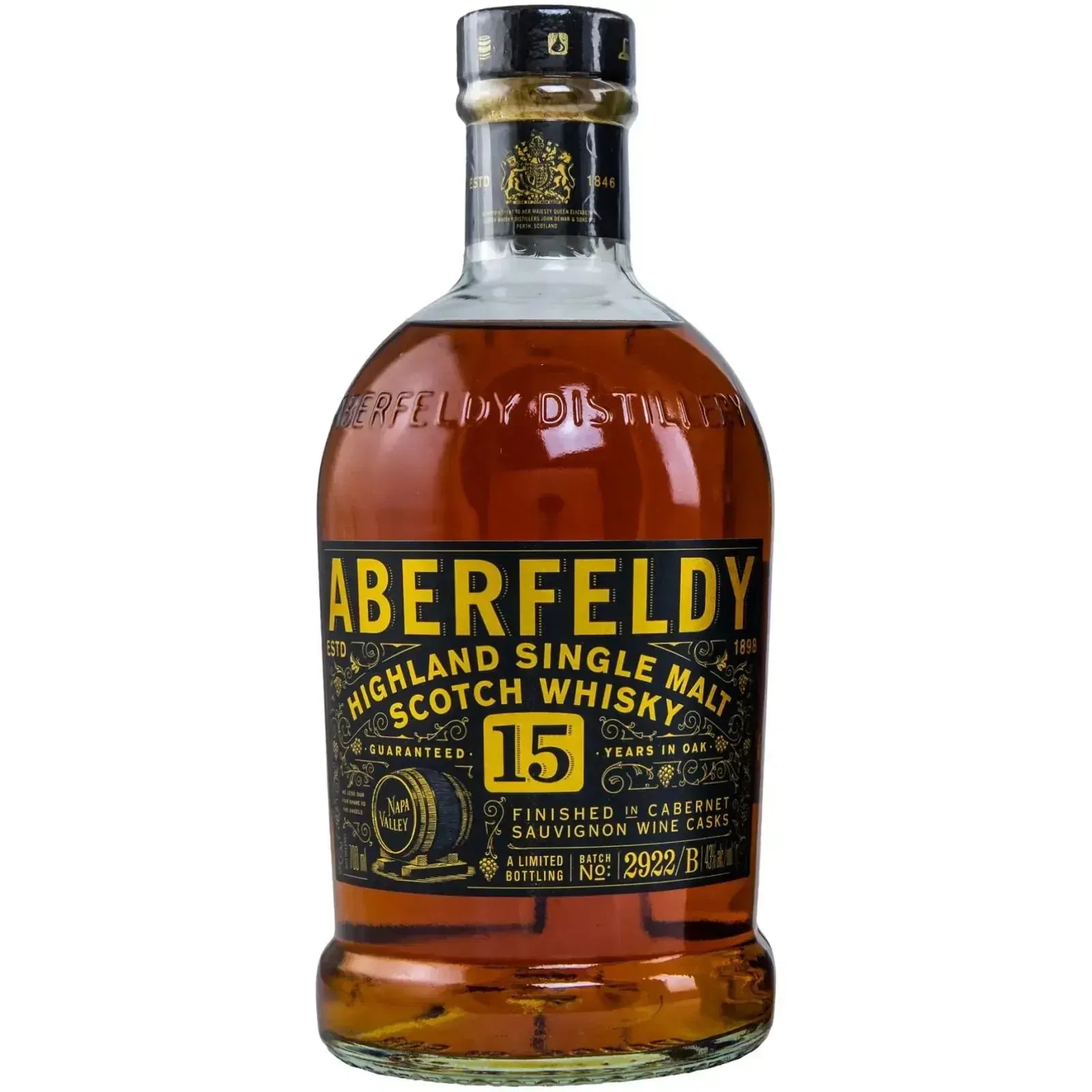 Aberfeldy 15 Years Old Limited Edition Batch 2922/B