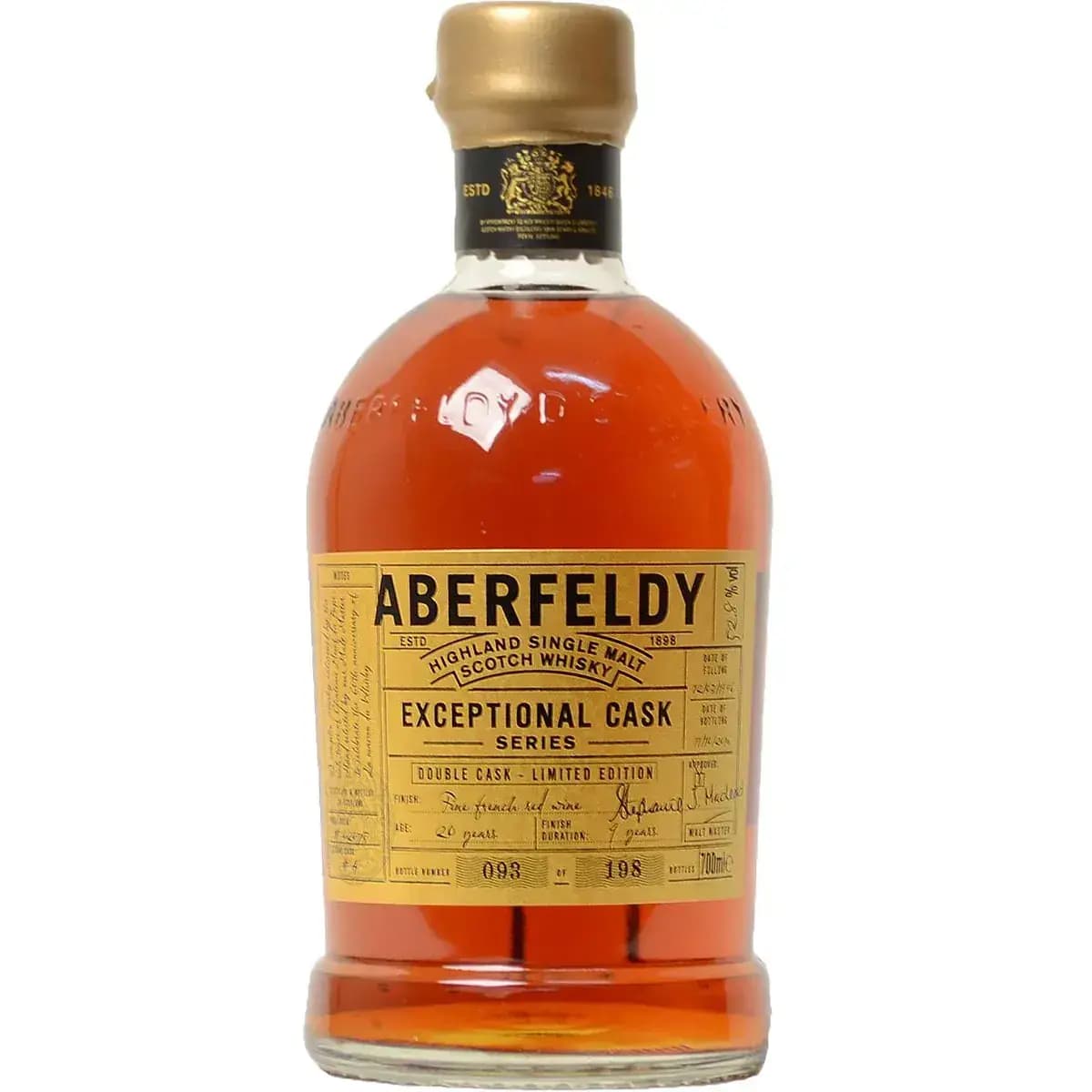 Aberfeldy 20 Years Old 1996 Exceptional Cask Series Cask Nr.02075 + 4