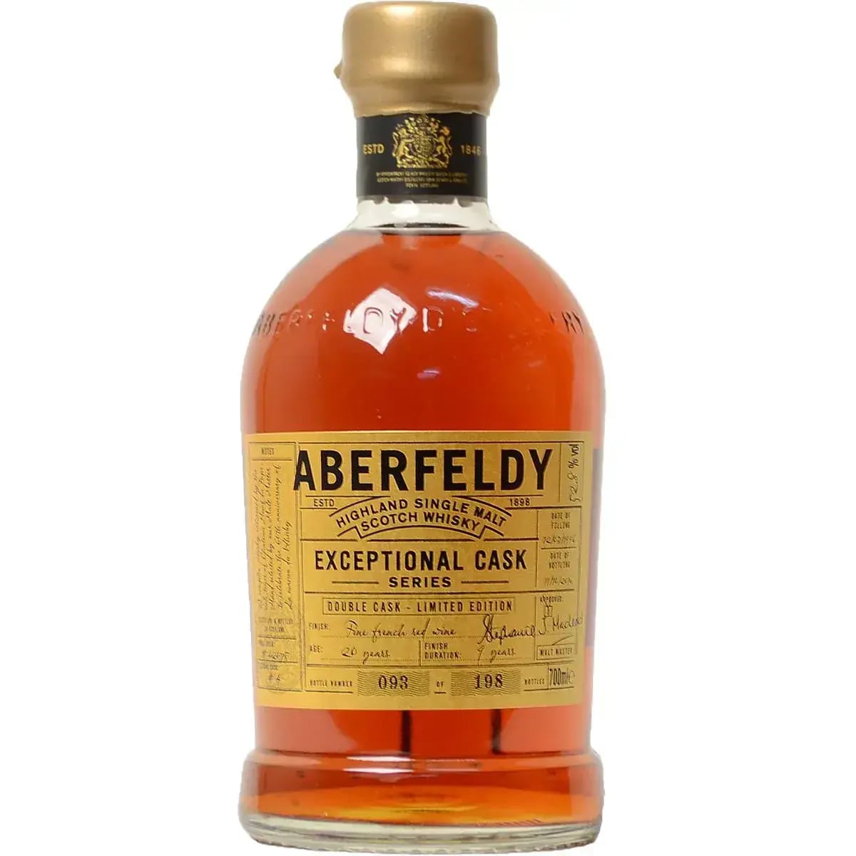 Aberfeldy 20 Years Old 1996 Exceptional Cask Series Cask Nr.02075 + 4
