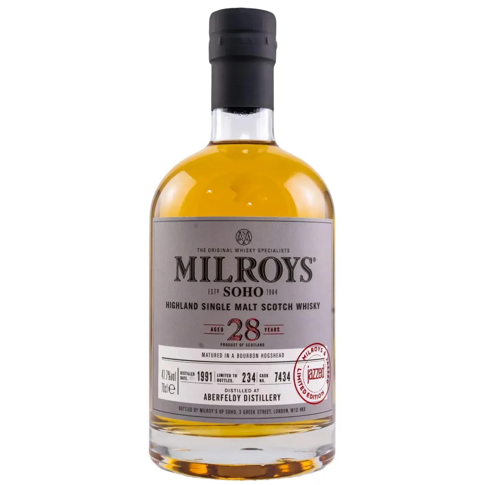 Aberfeldy 28 Years Old 1991 Milroy’s & Jazzed Milroy's of Soho 7434